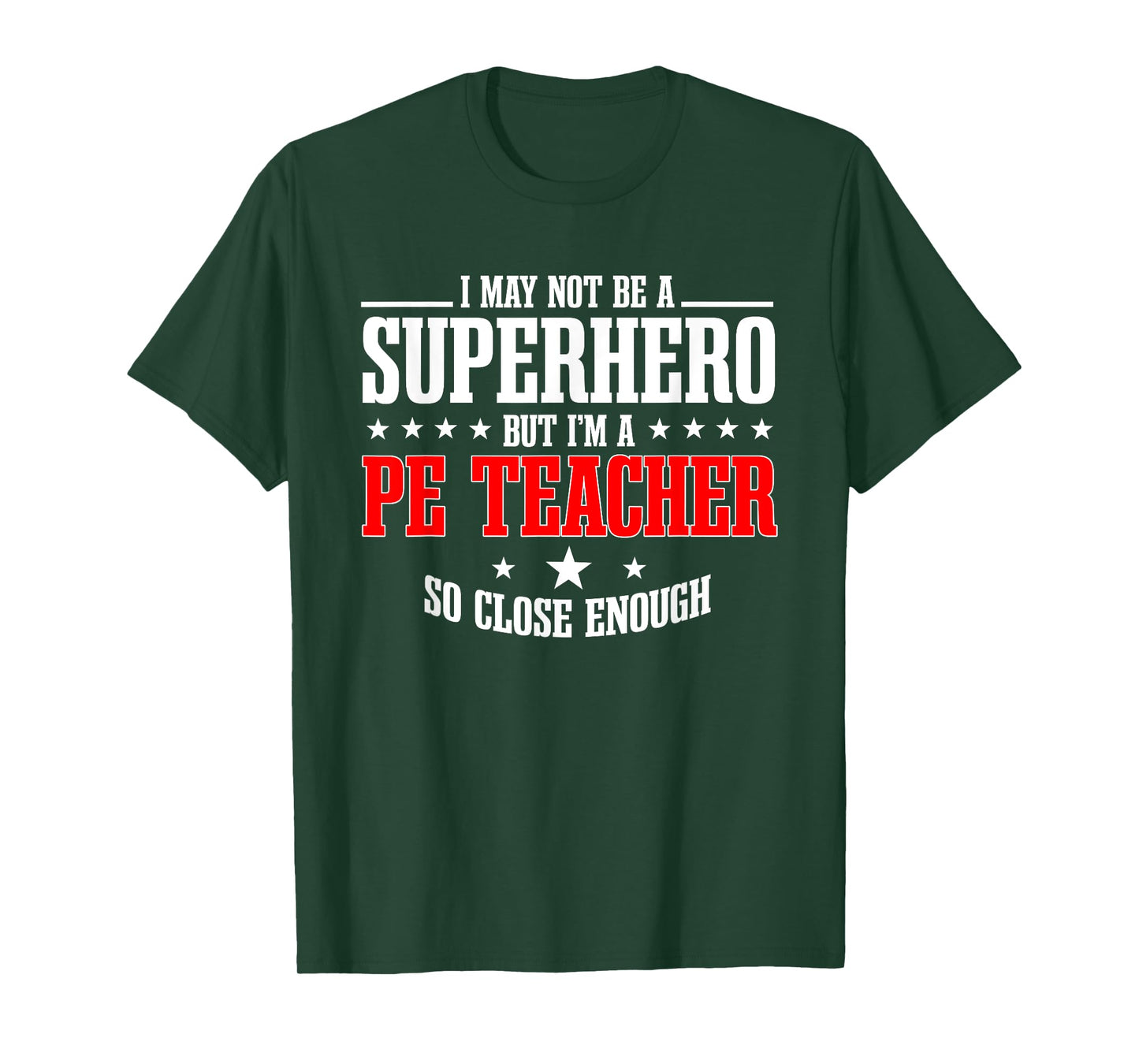 PE Teacher Gym Coach Physical Education Instructor Superhero T-Shirt