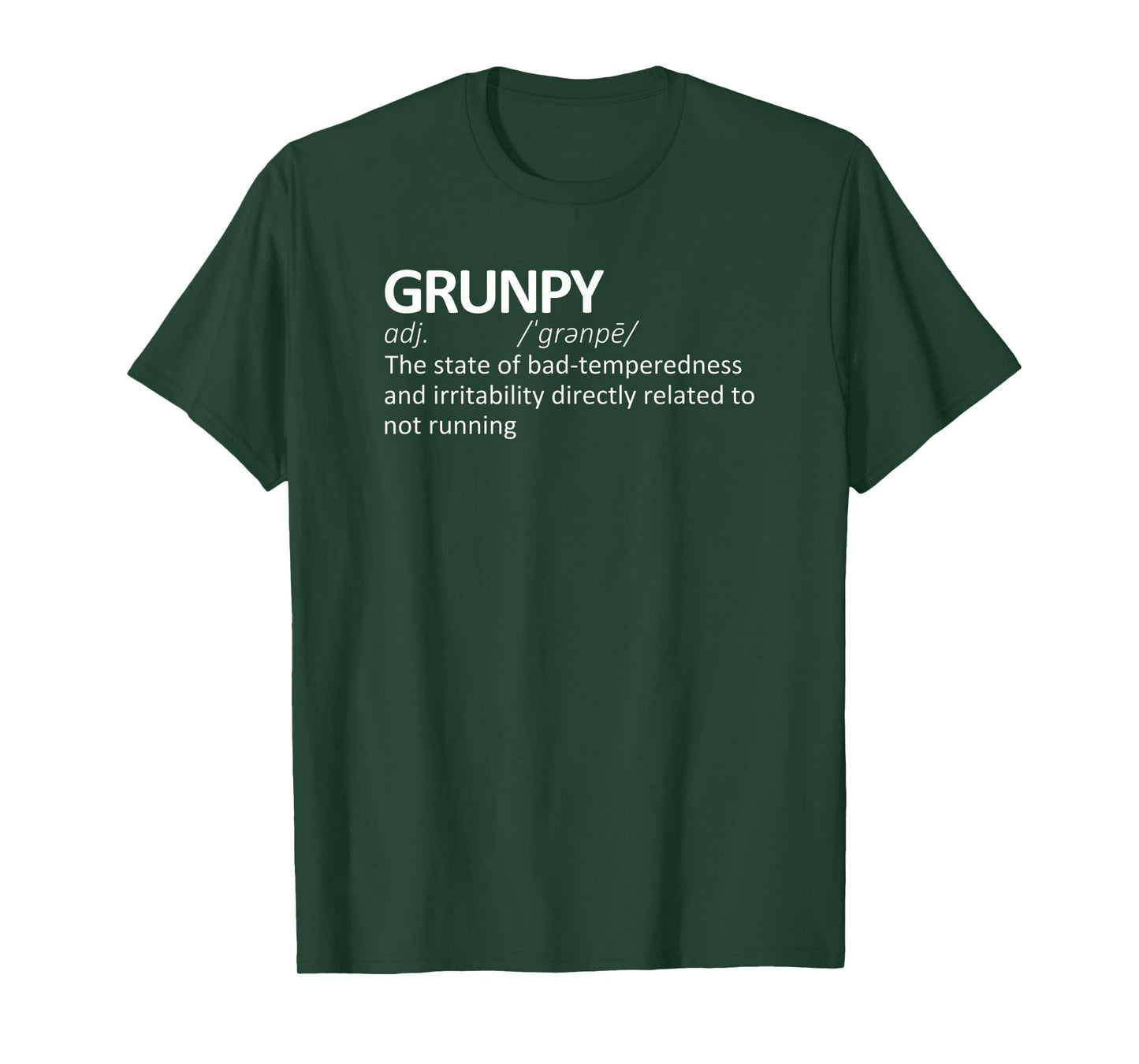 Grunpy Funny Running Definition | Grumpy Marathon Runner T-Shirt