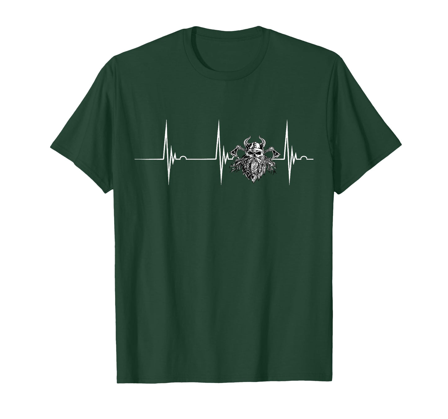 Valhalla Odin Heartbeat EKG Pulse Viking Warrior Pagan T-Shirt