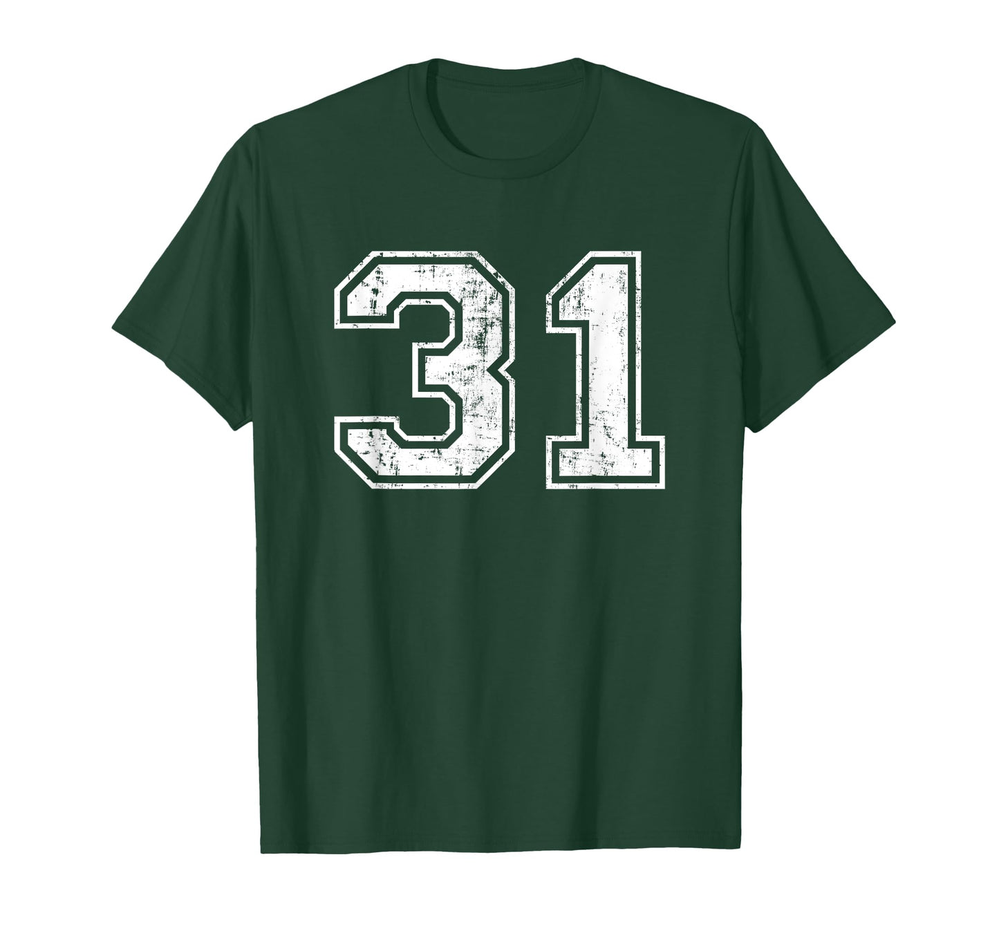 Number 31 Distressed Vintage Thirty One Sports Team Practice T-Shirt
