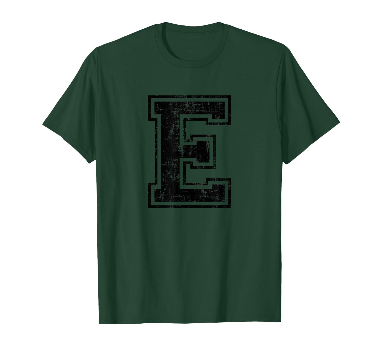 Letter E Uppercase Alphabet Initial School College Varsity T-Shirt