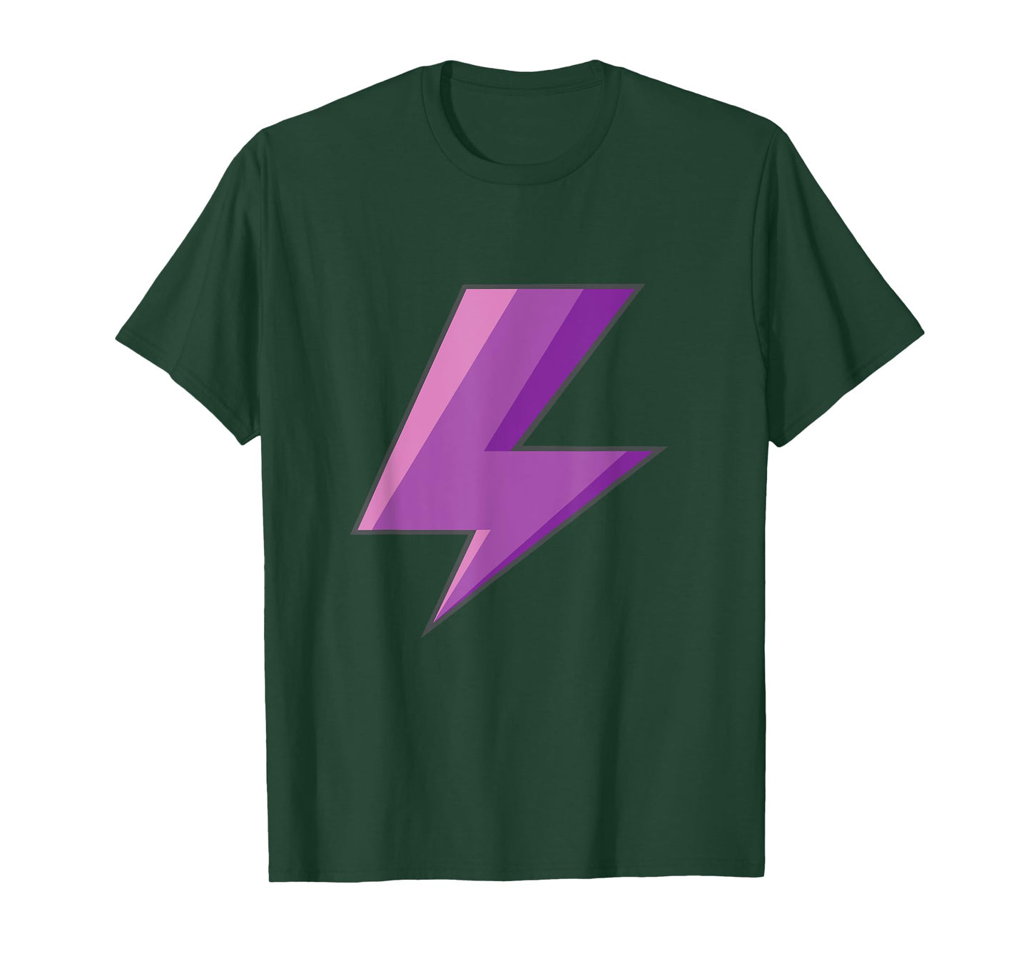 Lightning Bolt Purple Graphic Tee Easy Halloween Costume T-Shirt