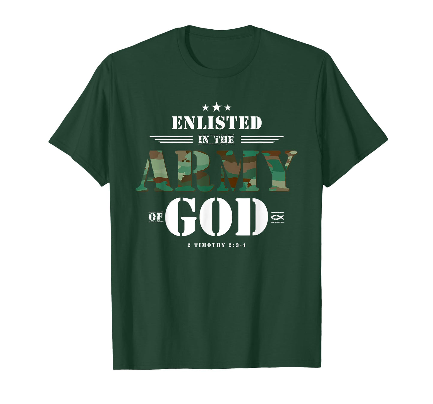 Christian Gifts Religious Bible Verse Scriptures God's Army T-Shirt