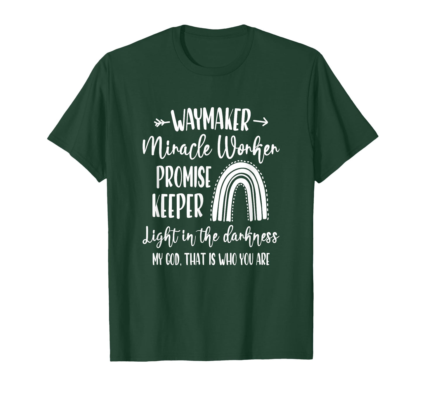 Kids Waymaker Miracle Worker Rainbow Christian T-Shirt