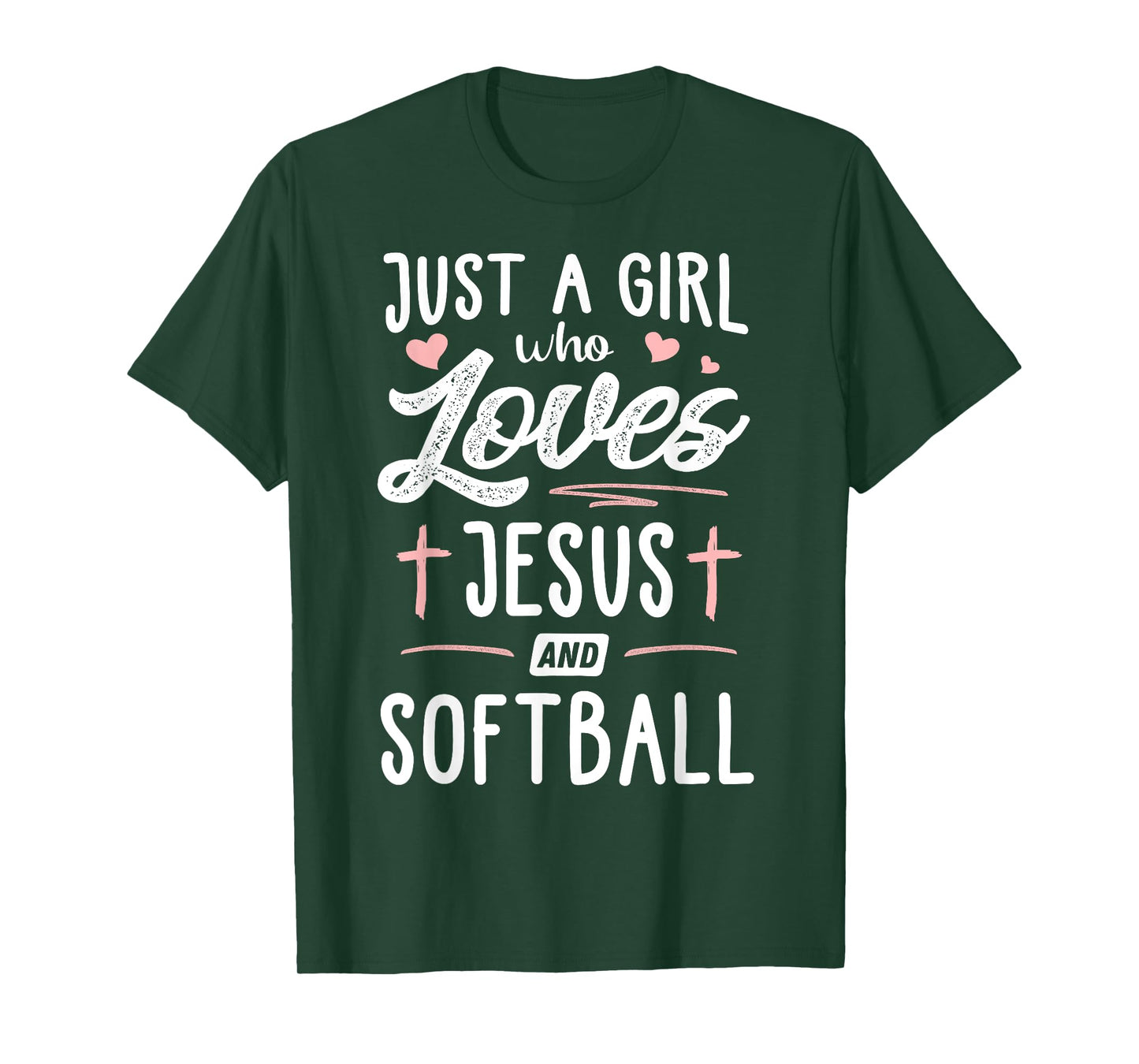 Just A Girl Who Loves Jesus And Softball Gift Women T-Shirt