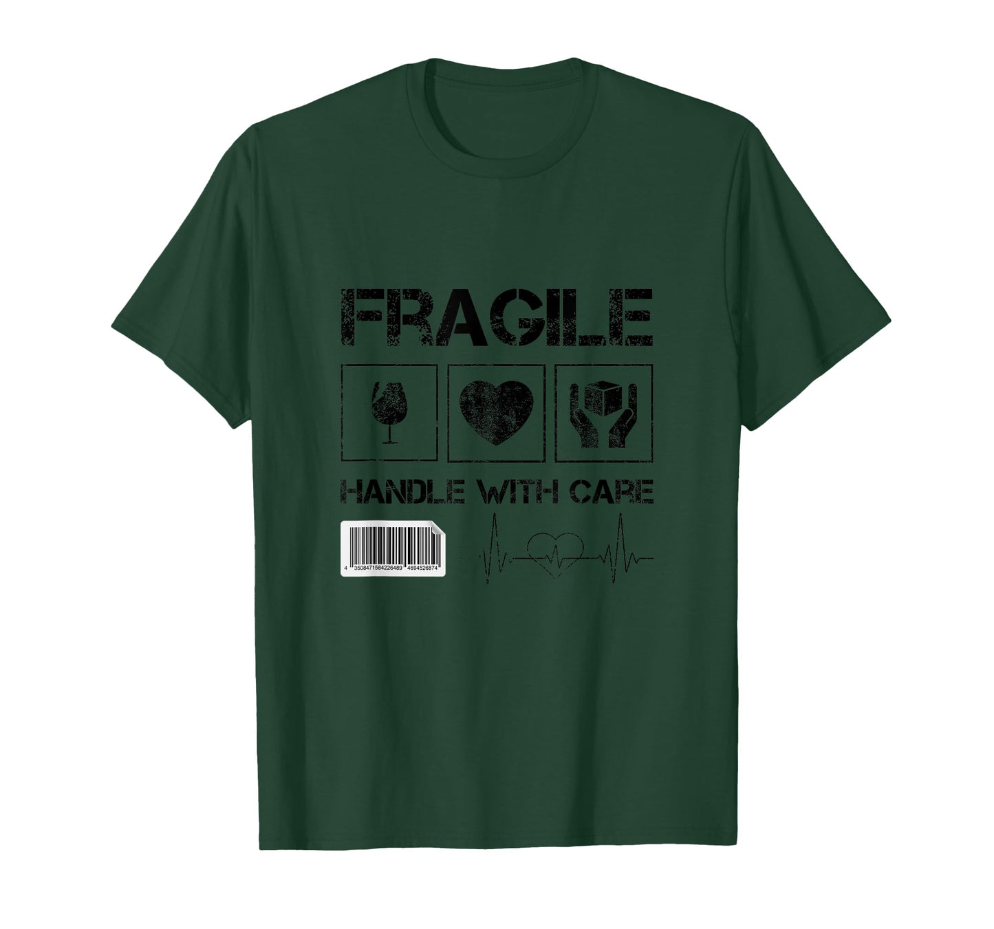 Fragile handle with care graphic tees and cool designs fun T-Shirt