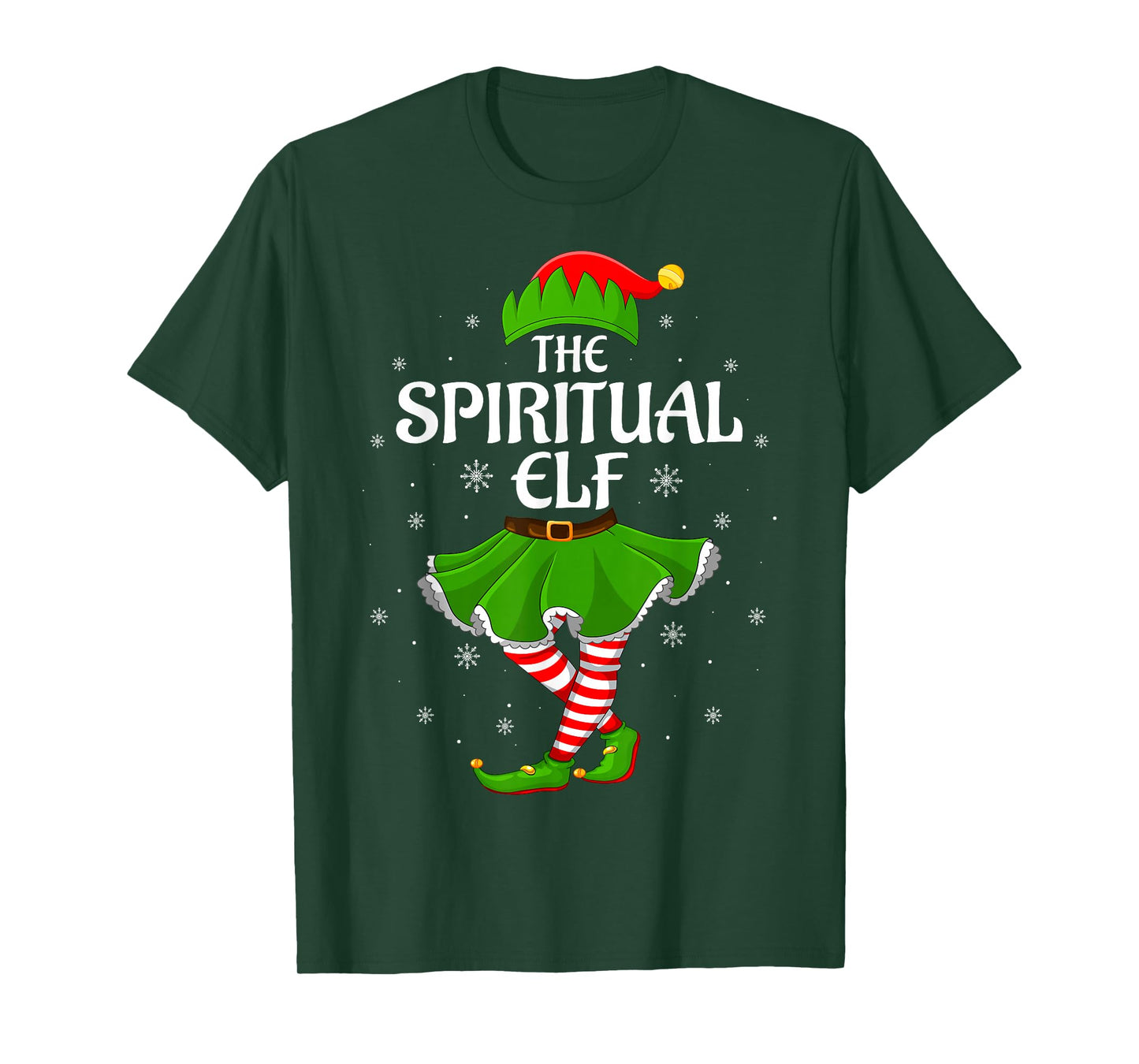 Spiritual Elf Christmas Family Girls Women Elf Squad Xmas T-Shirt