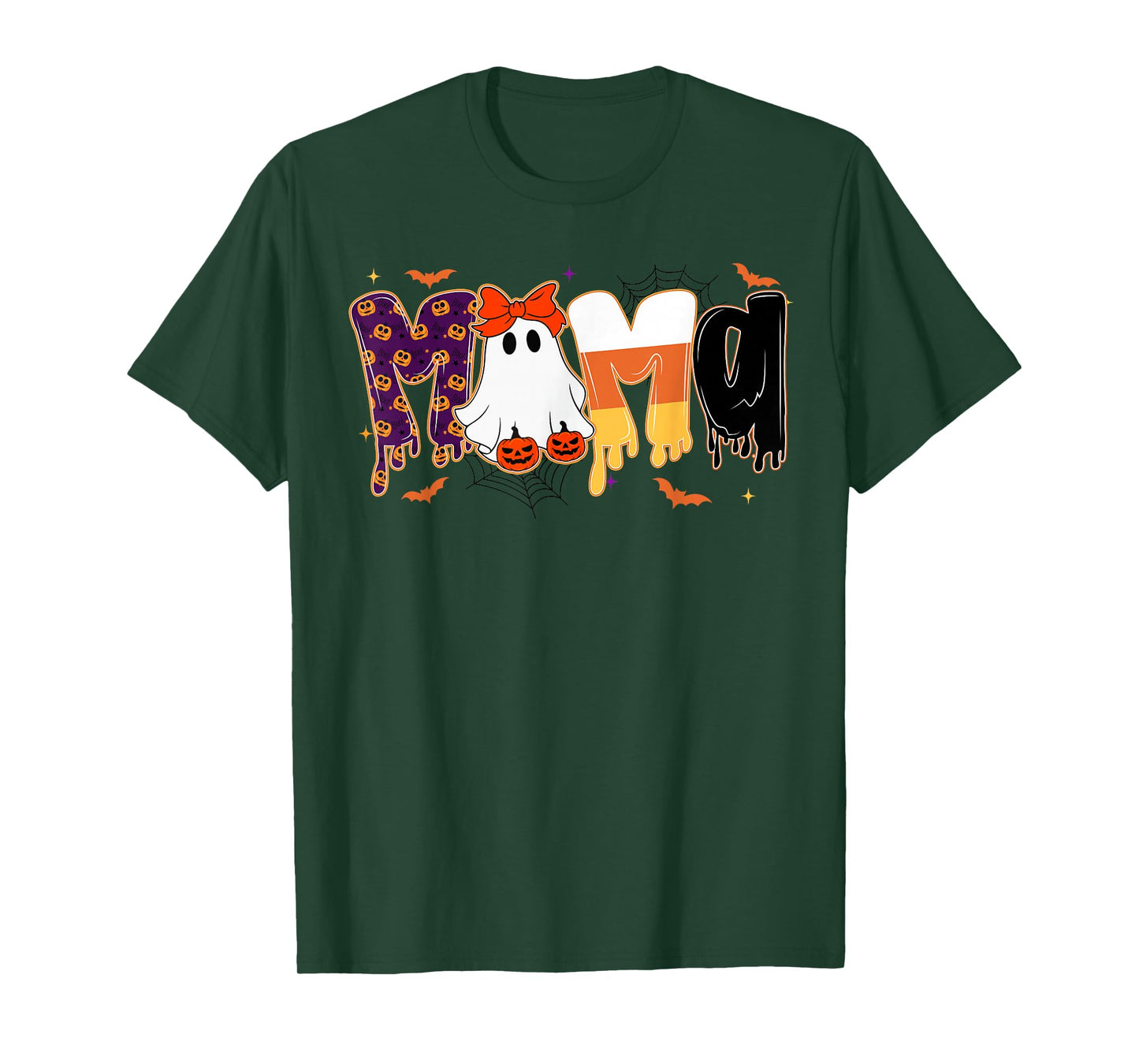 Preppy Halloween Candy Mama, Funny Spooky Ghost Pumpkin Mama T-Shirt