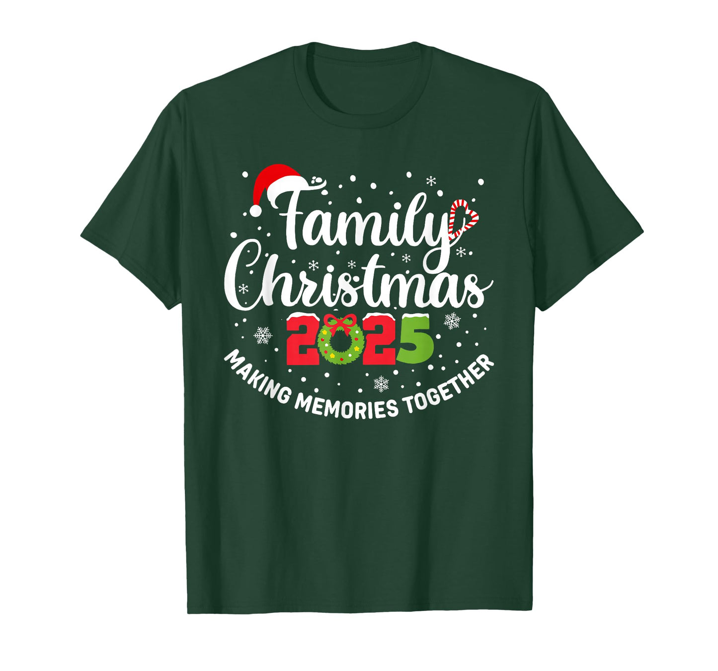 Family Christmas 2025 Xmas Santa Snowflake Pajamas Holiday T-Shirt