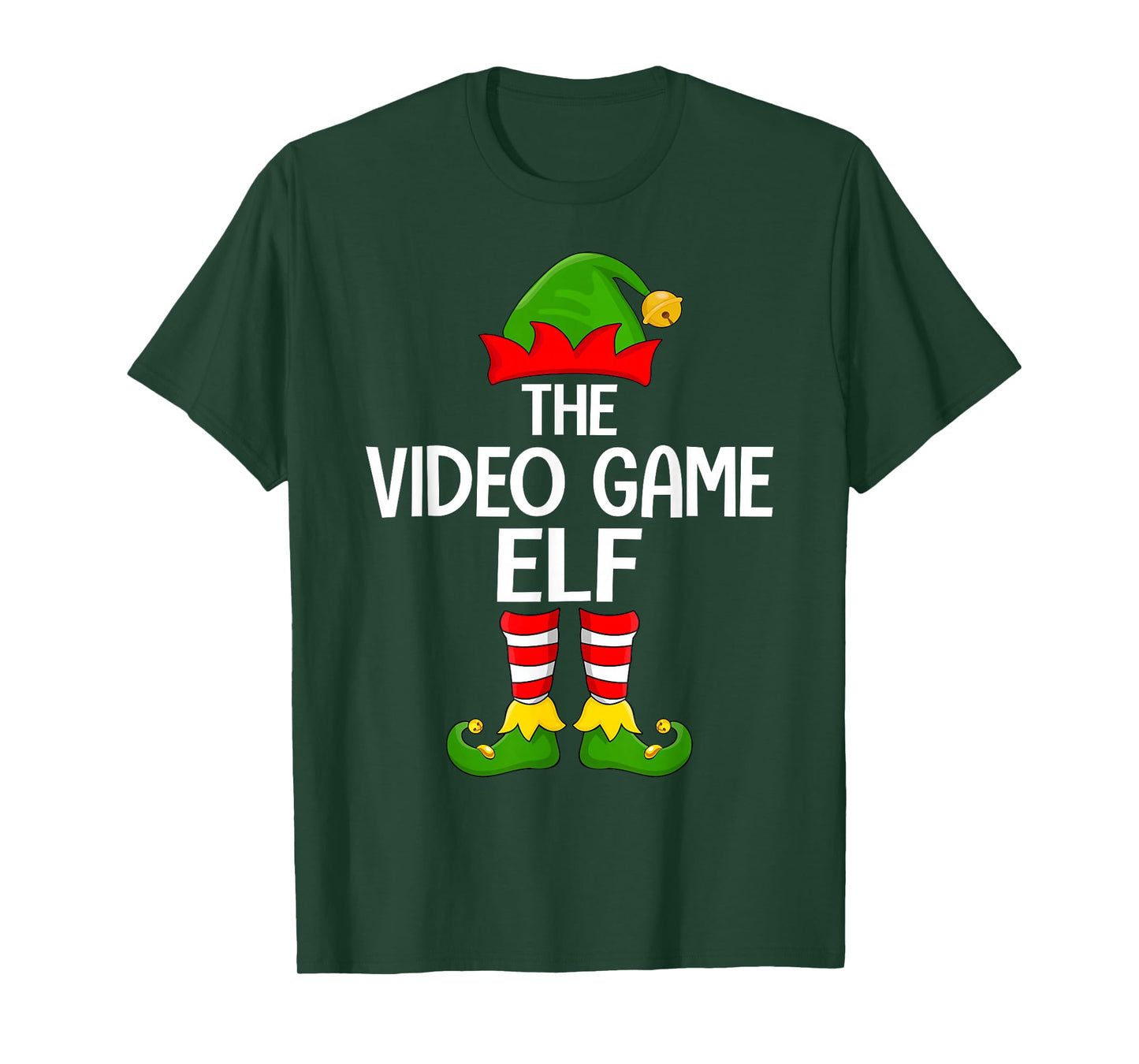 Video Game Elf Matching Family Elf Squad Christmas Gamer T-Shirt