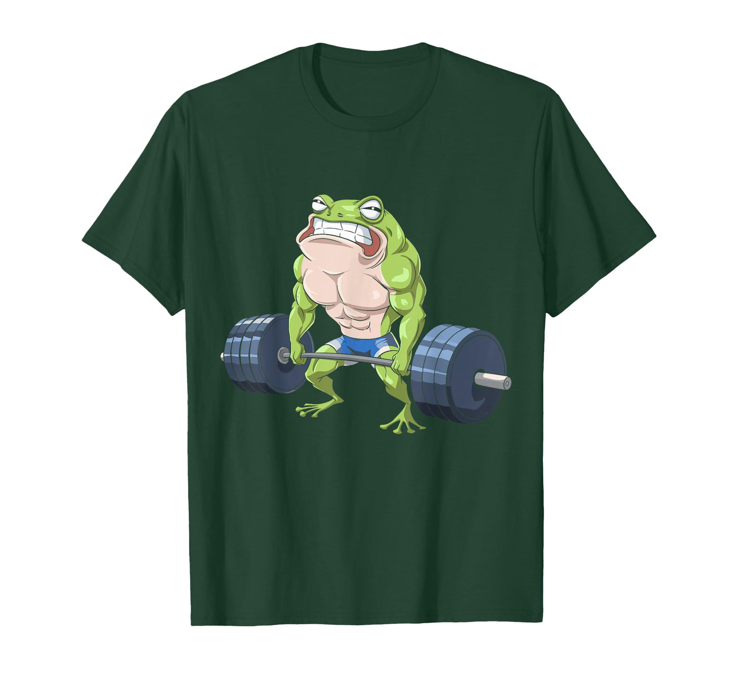Funny Frog Weightlifting Deadlift Fitness Gym Barbell Humor T-Shirt