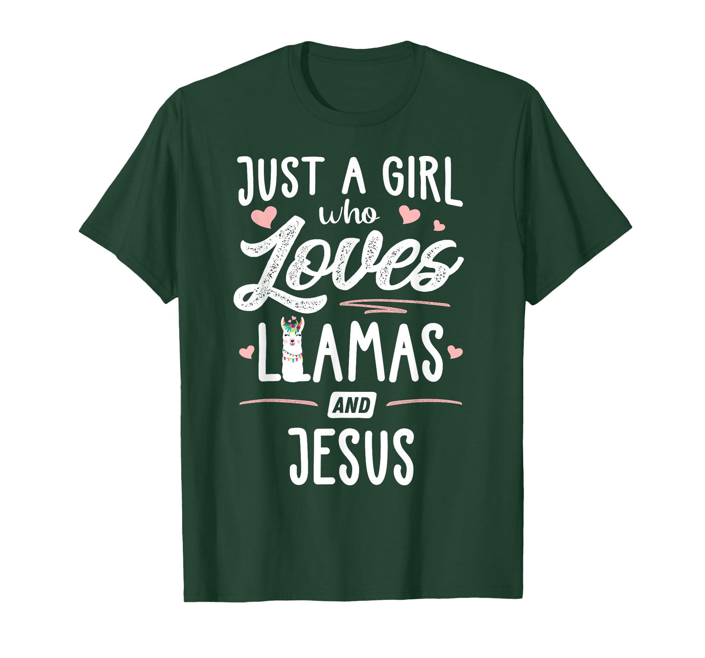 Just A Girl Who Loves Llamas And Jesus Llama T-Shirt