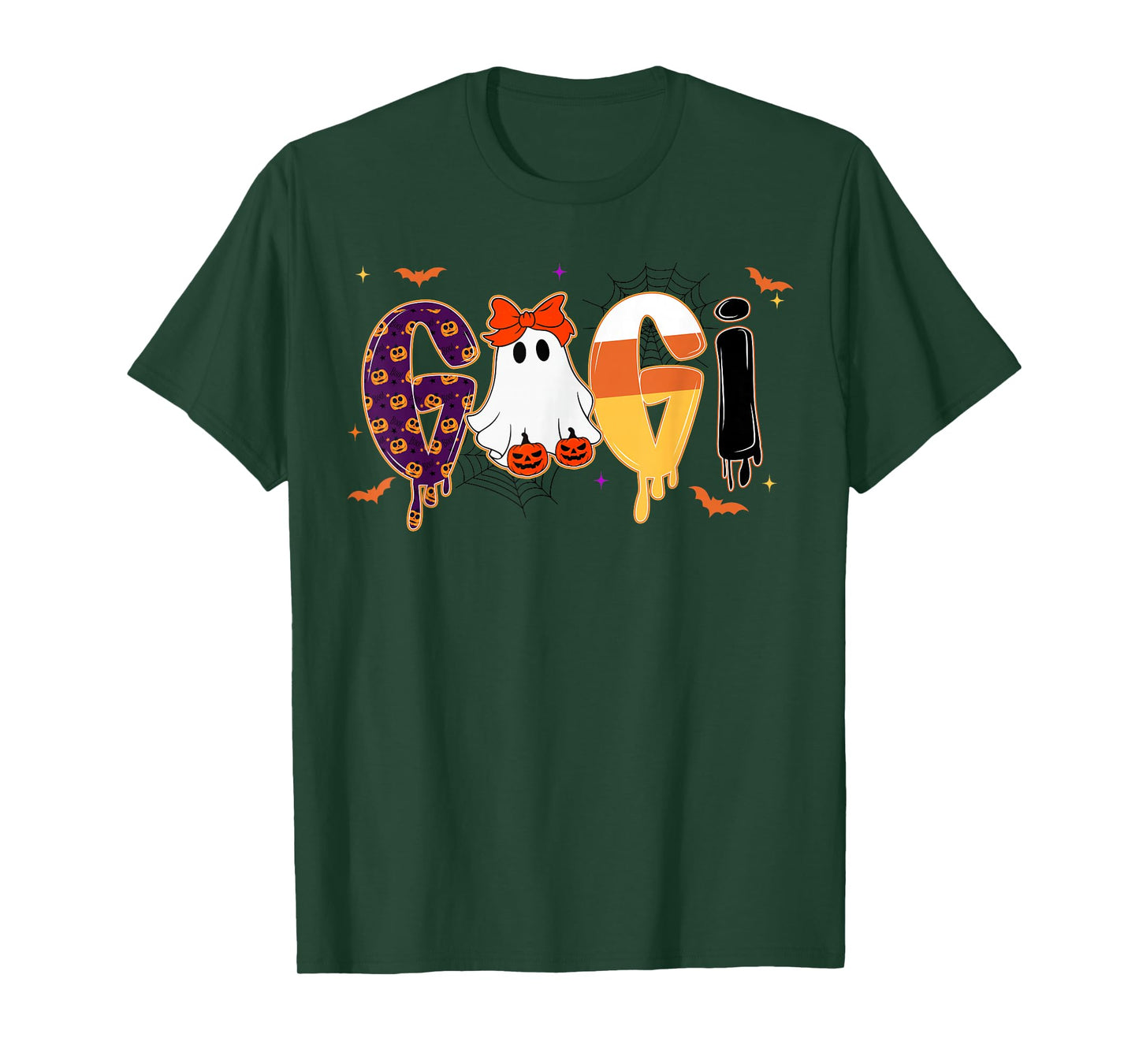 Preppy Halloween Candy Gigi, Funny Spooky Ghost Pumpkin Gigi T-Shirt
