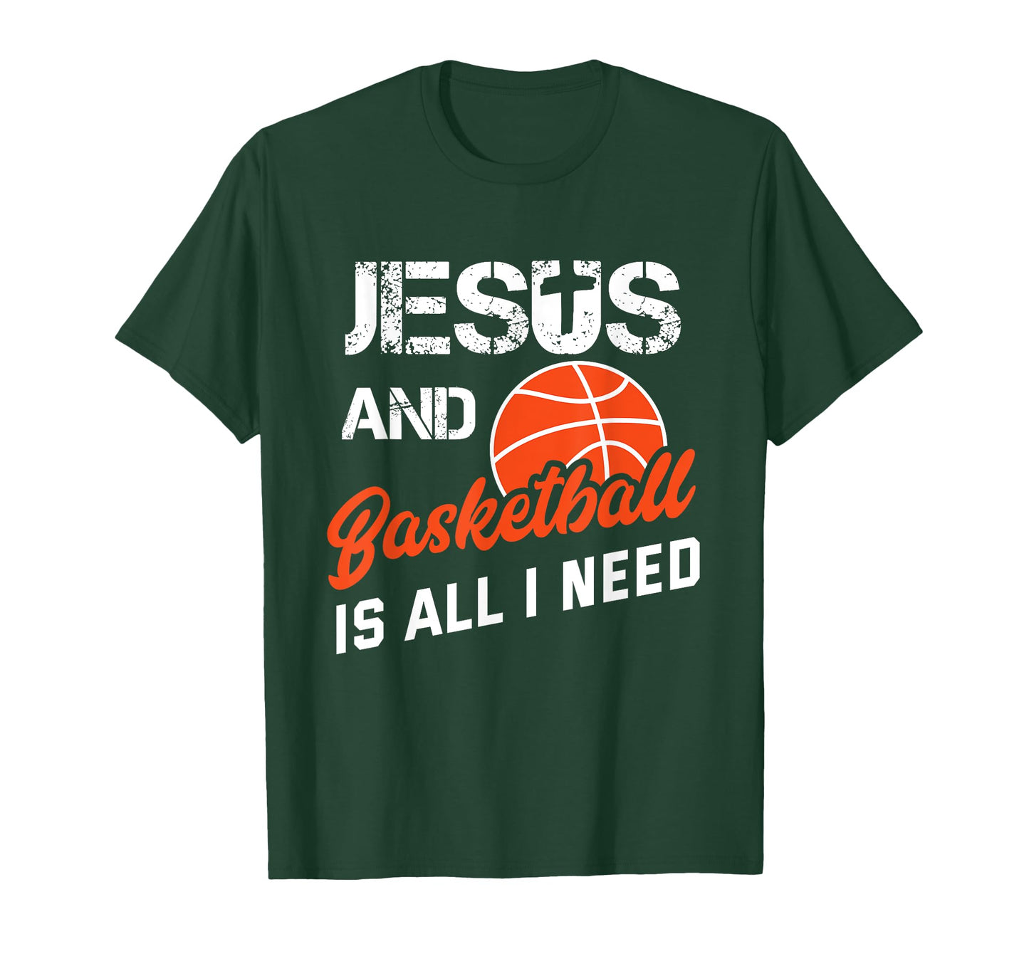 Vintage Jesus And Basketball Is All I Need Player Religious T-Shirt
