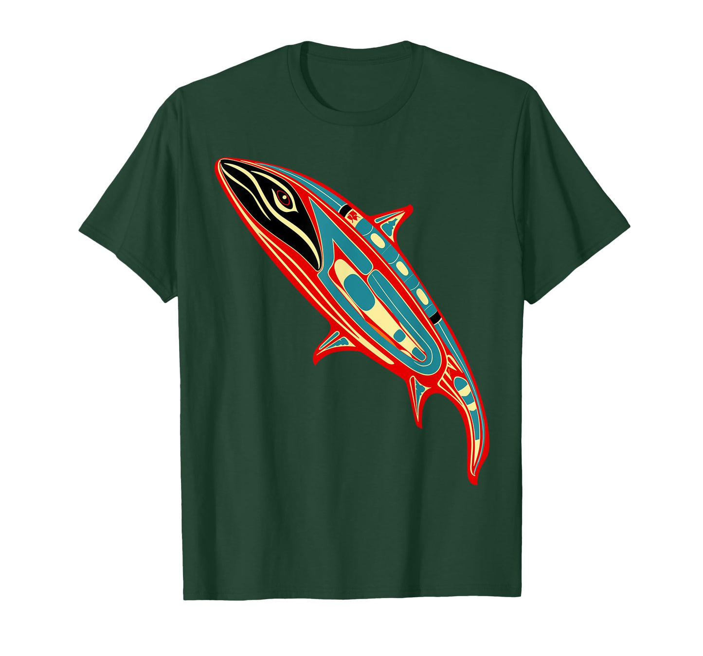 Orca in Salish Coast Weaving Design Style T-Shirt