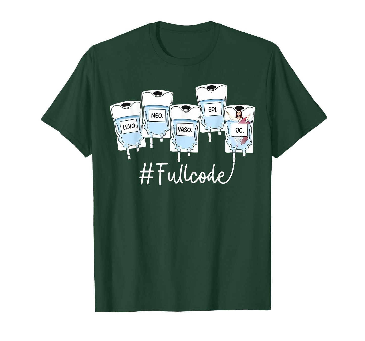 Levo Neo Vaso Epi, Full Code Nurse, Critical Care Nurse Tee T-Shirt