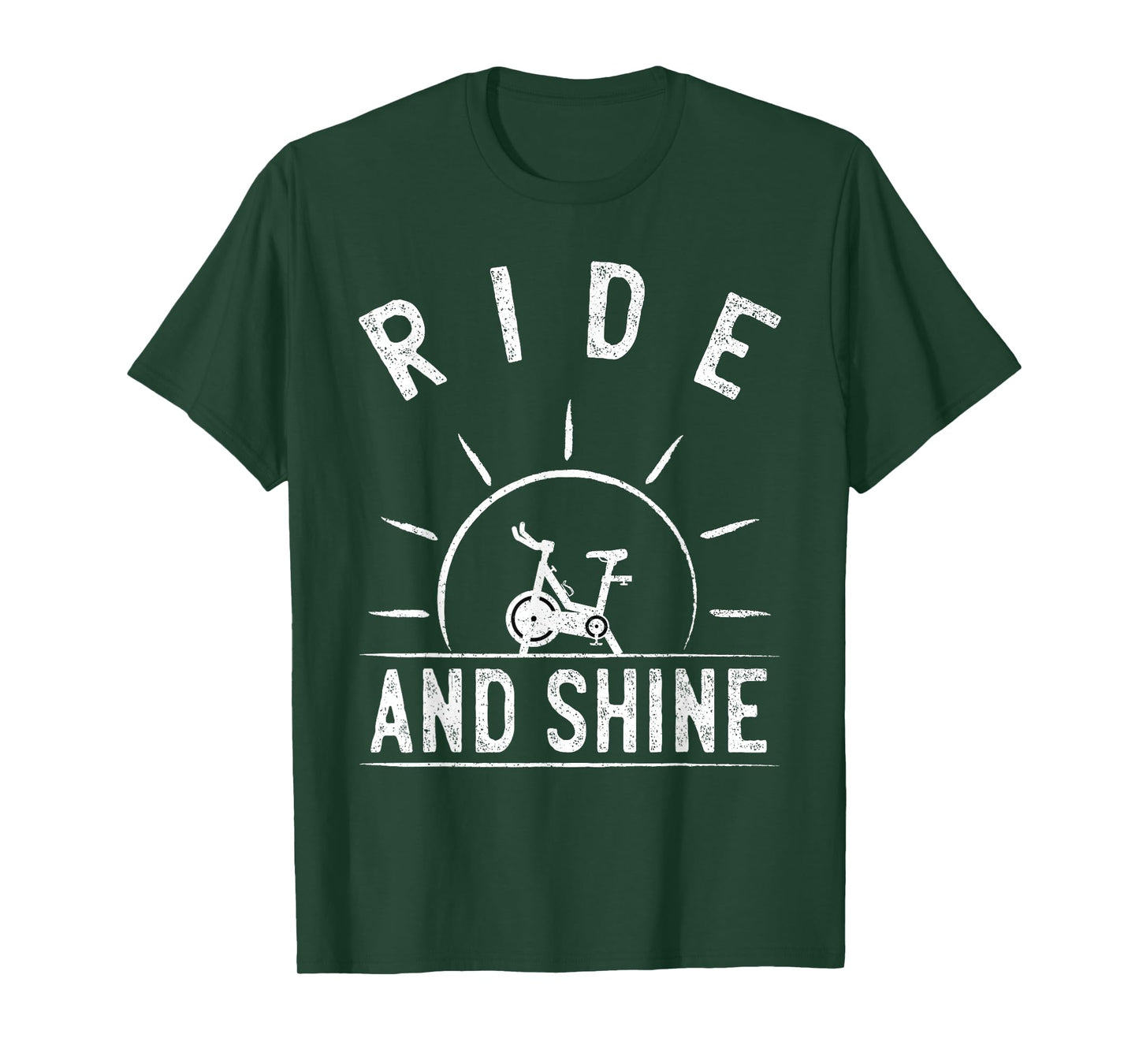 Ride and Shine Funny Indoor Spinning Spin Class Workout Gym T-Shirt