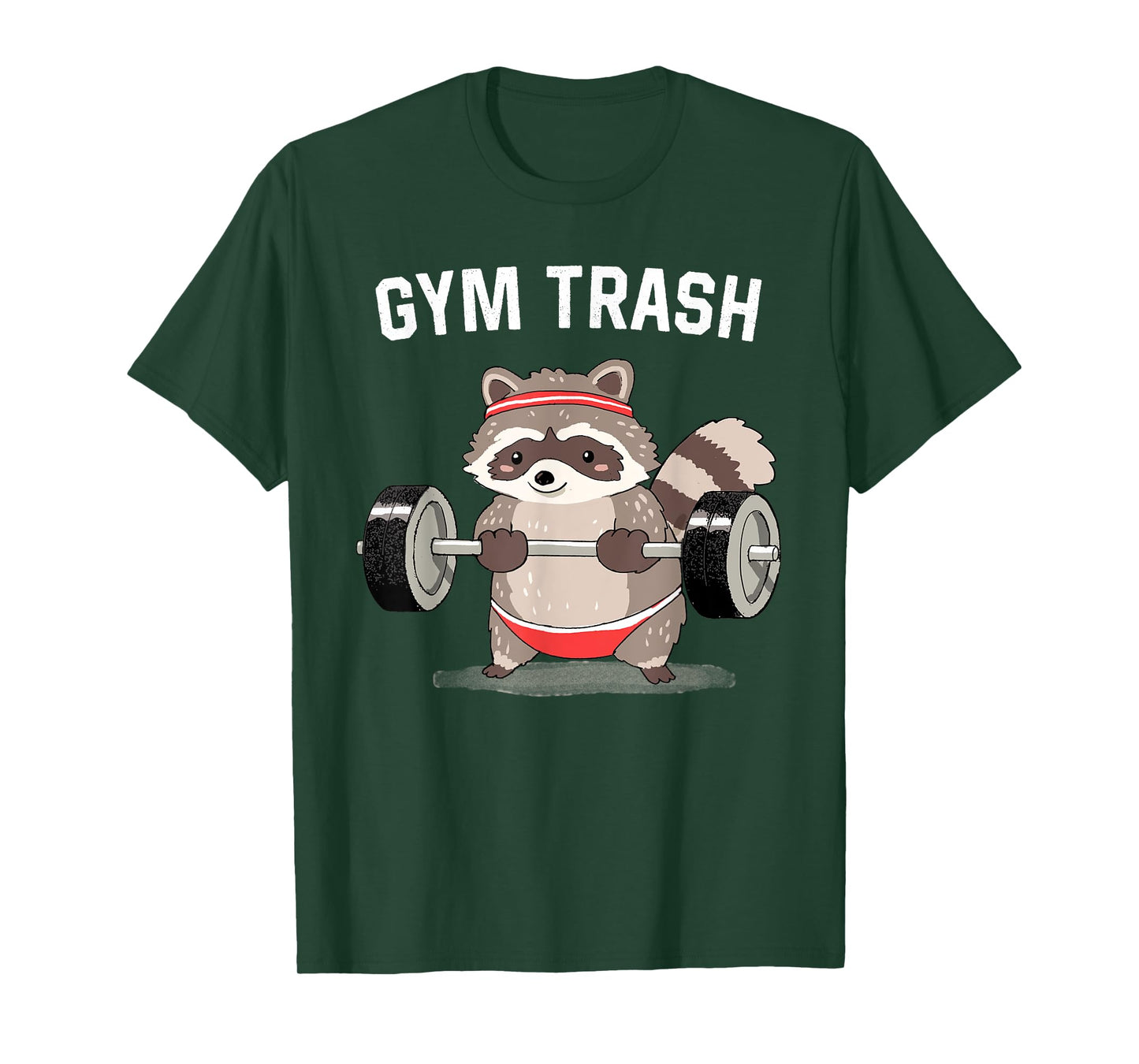 Raccoon Gym Trash Shirt Funny Fitness Racoon Weightlifting T-Shirt