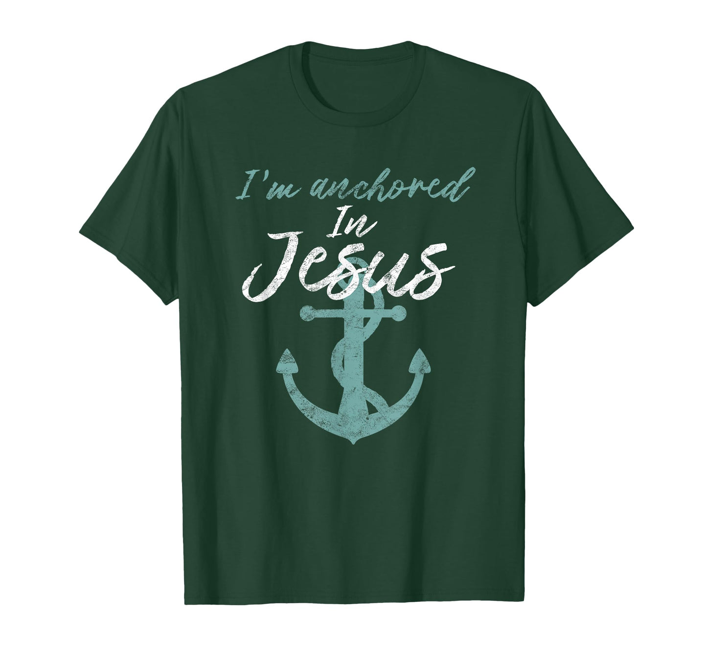 Mothers Day Shirt Im Anchored in Jesus Christian Womens Tee T-Shirt