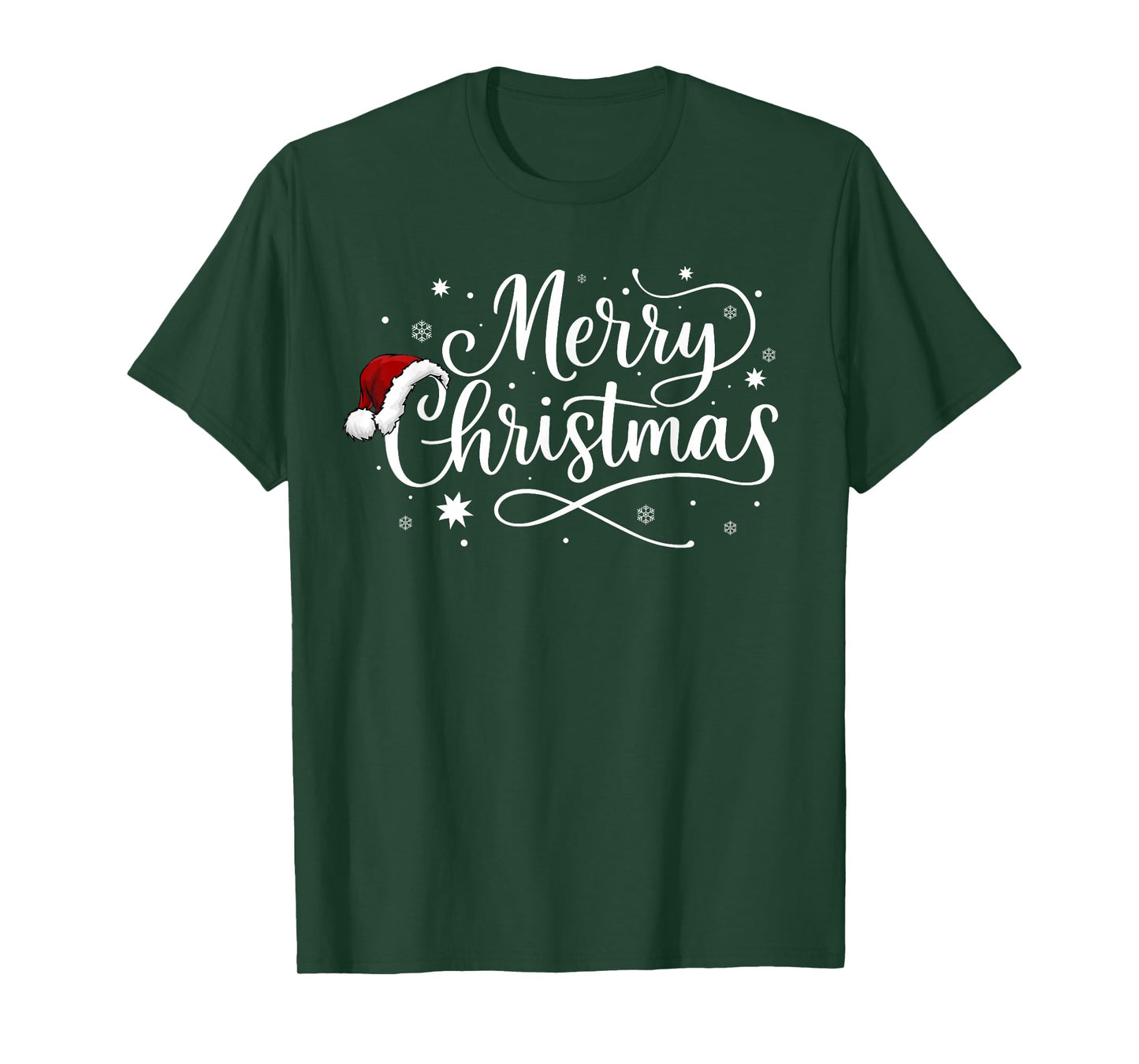 Santa Merry Christmas Xmas Snowflake Family Holiday Pajamas T-Shirt