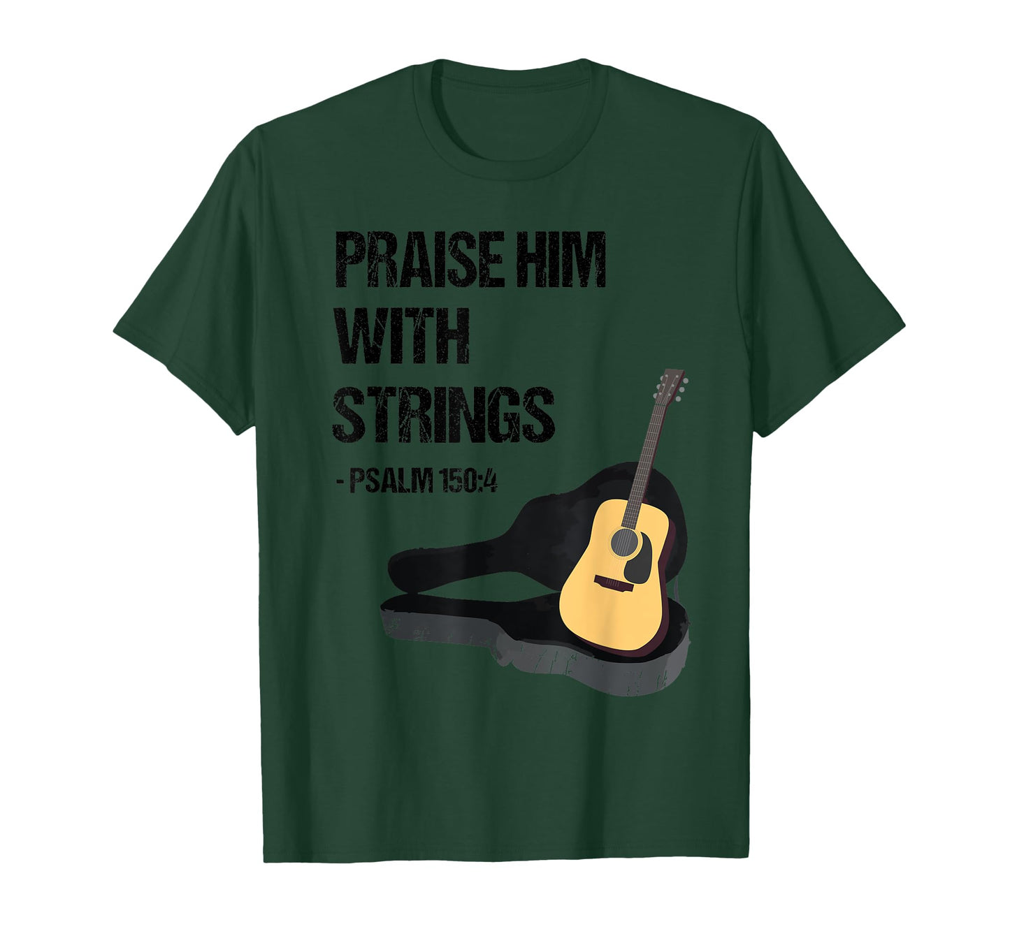 Praise Him With Strings Christian Guitar Player T Shirt T-Shirt