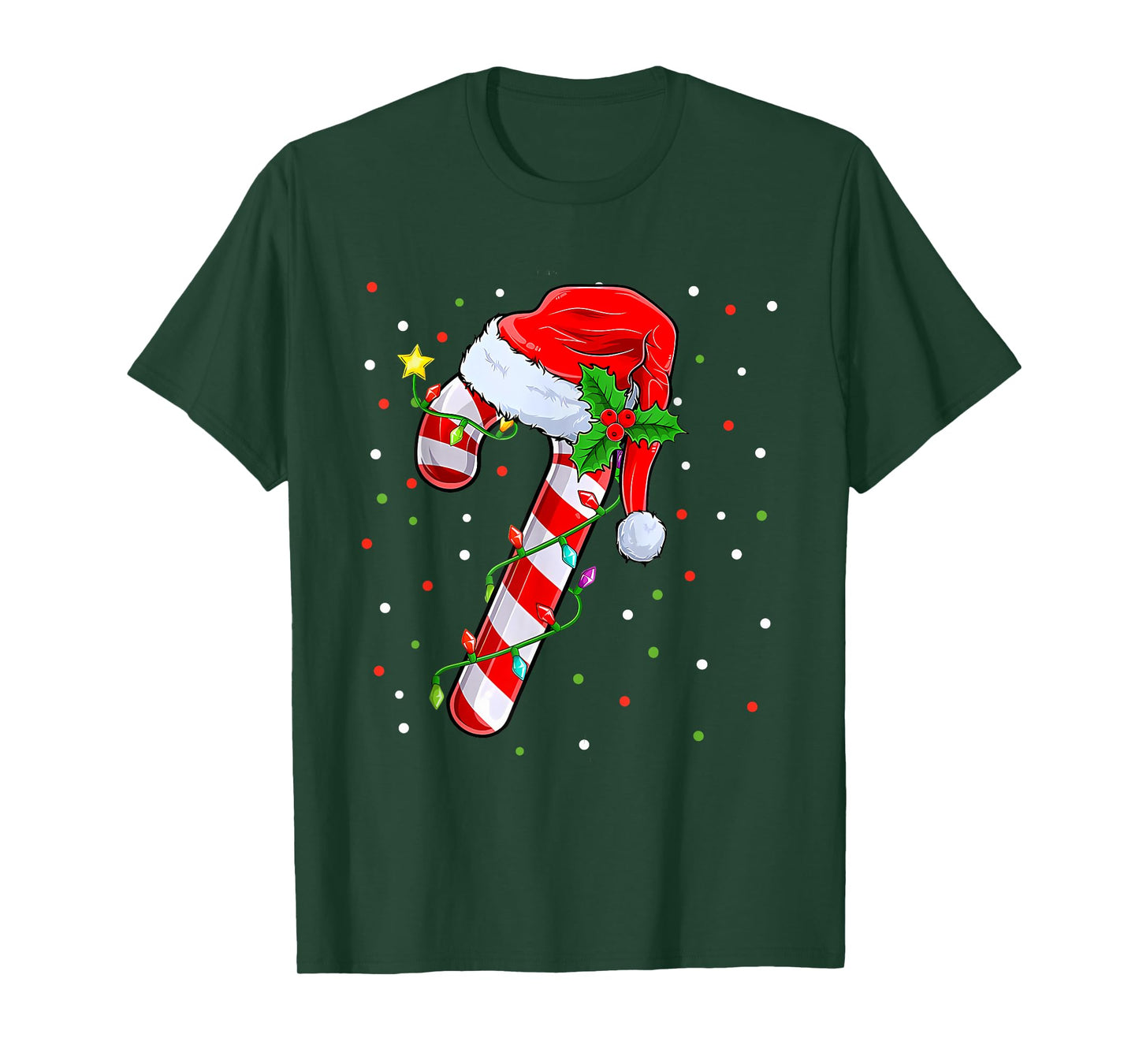 Candy Cane Crew Christmas Lights Family Matching Xmas Girls T-Shirt