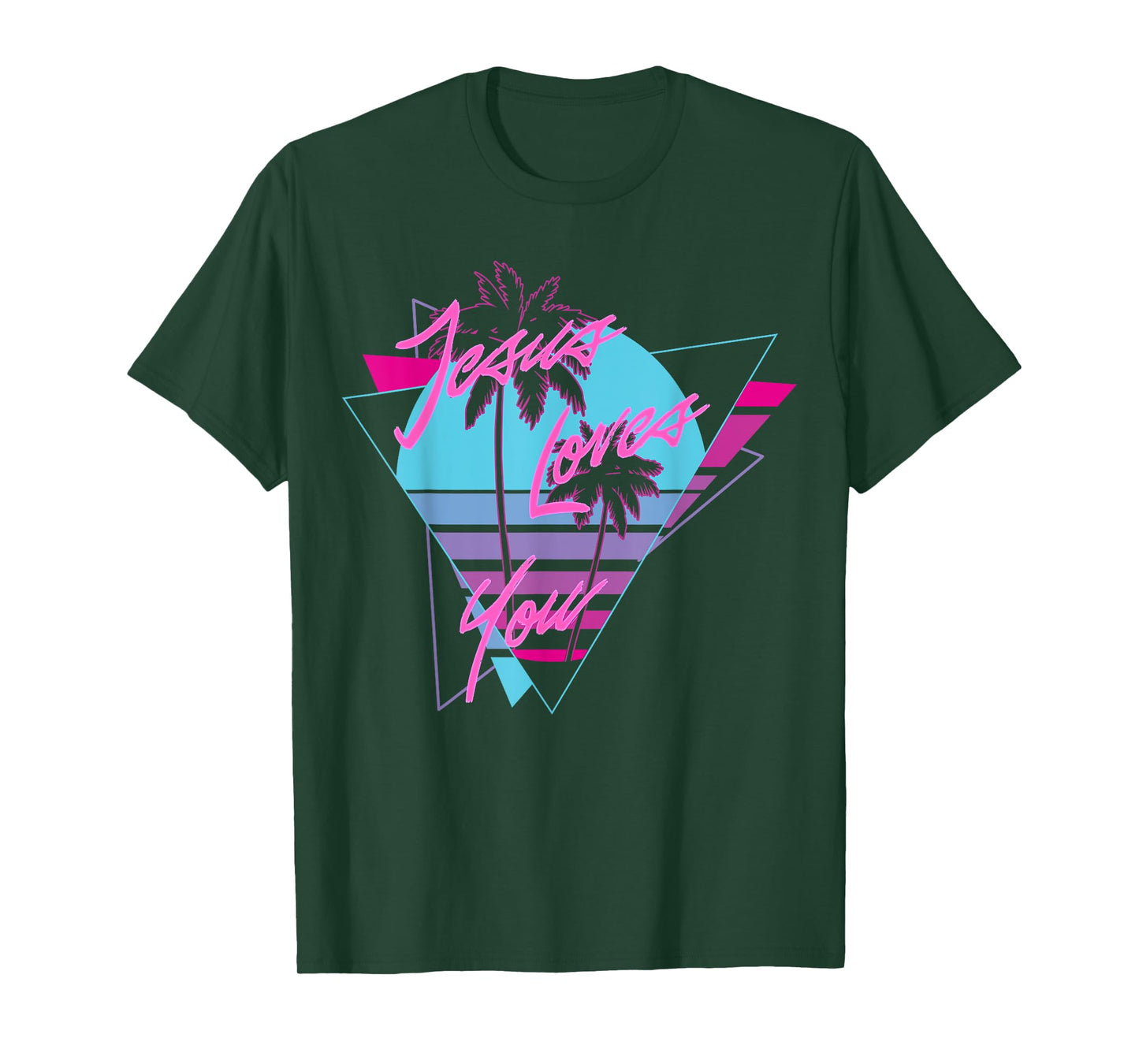 Jesus Loves You 80's Vaporwave Aesthetic Christian T-Shirt