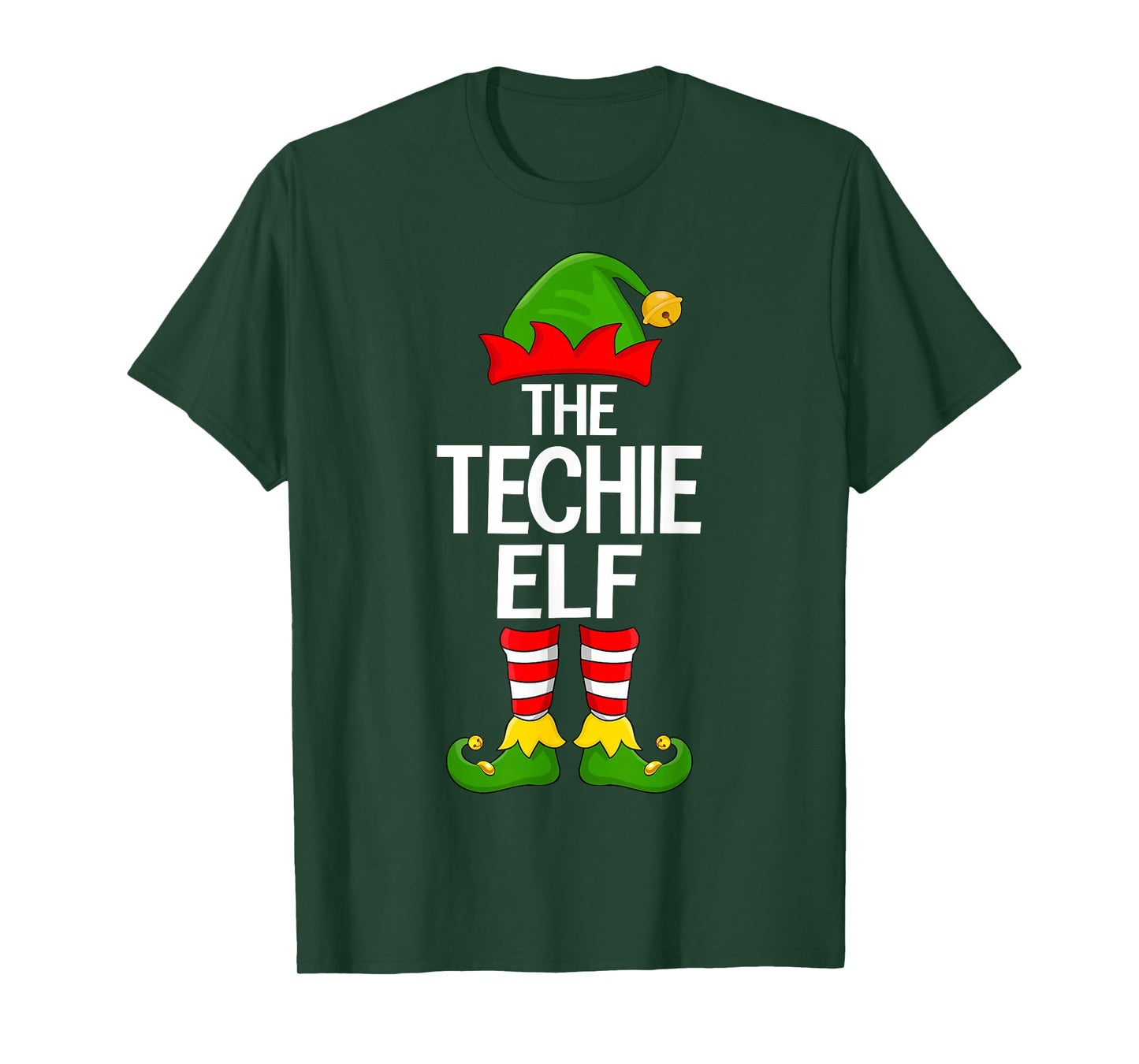 Techie Elf Xmas Matching Family Elf Squad Christmas T-Shirt