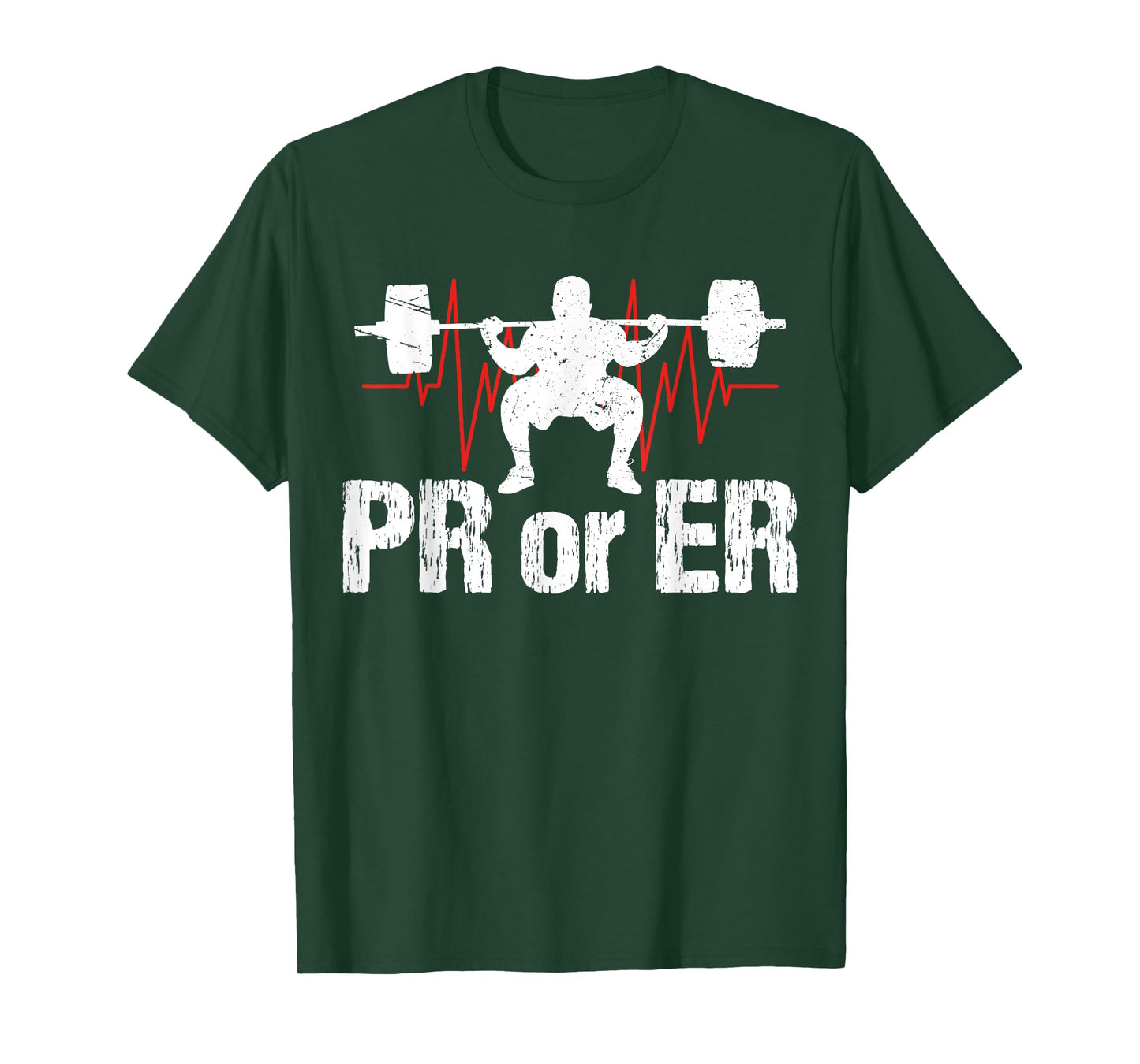 PR Or ER Funny Weightlifting Bodybuilding Apparel Vintage T-Shirt