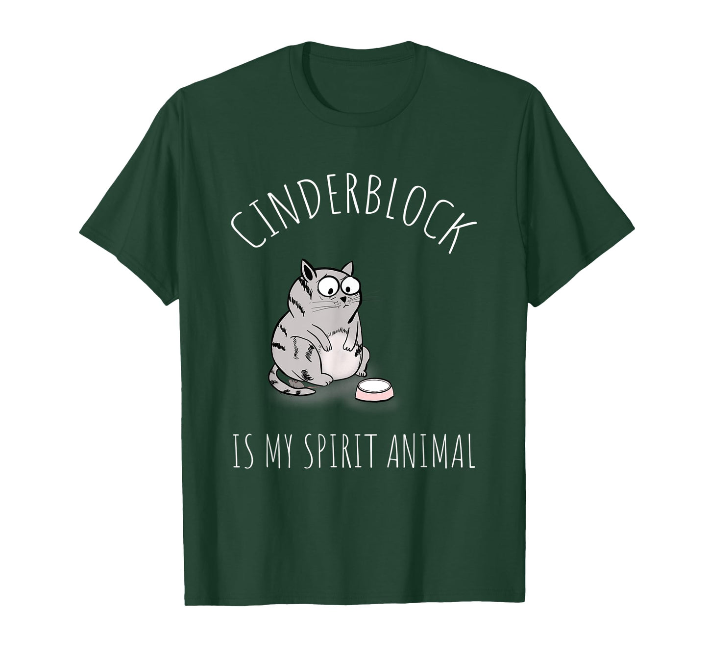 Cinderblock Fat Cat Is My Spirit Animal Gym Motivation T-Shirt for Men Women Kids