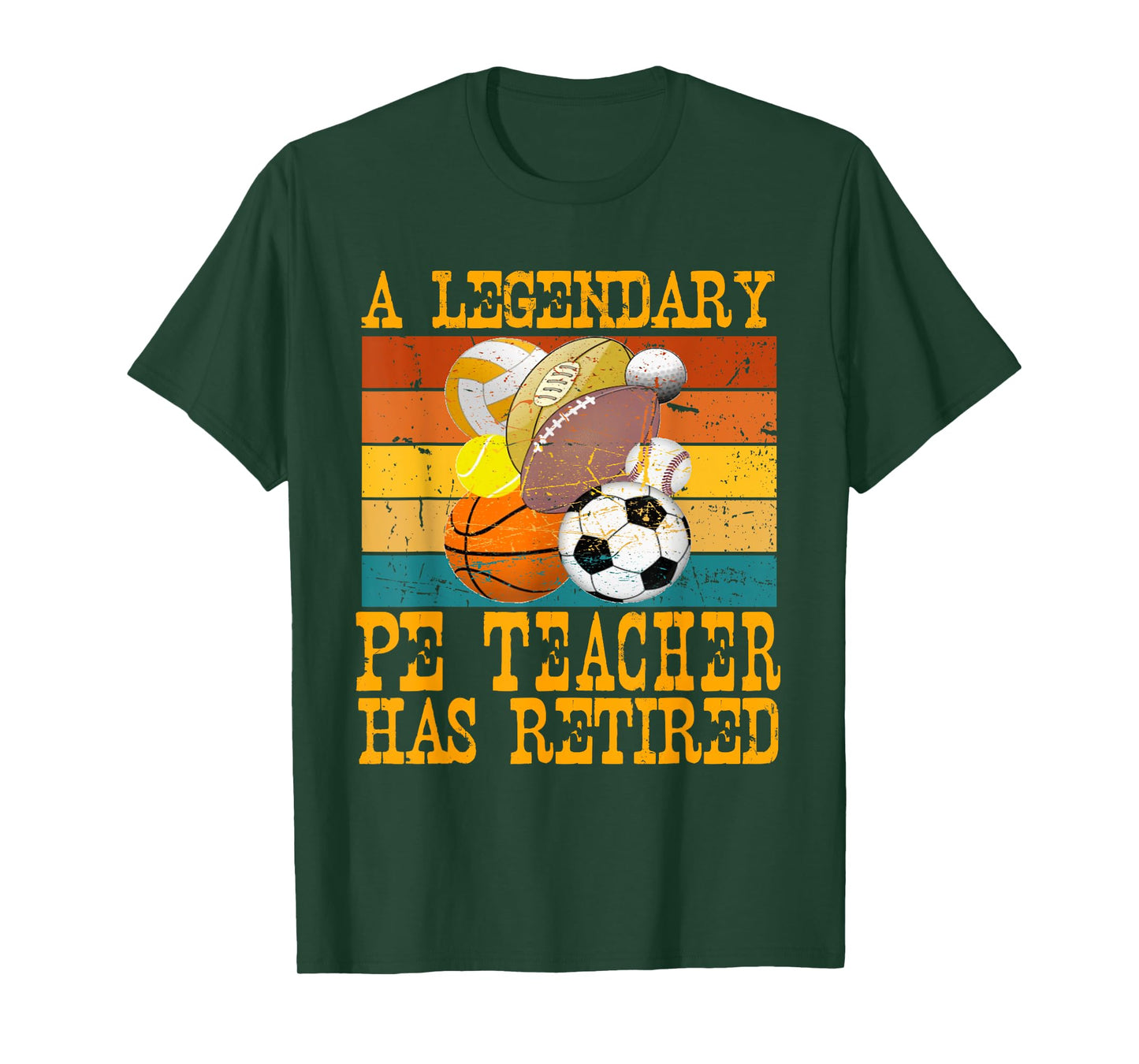 Legendary PE Teacher Has Retired Retro Retirement Party T-Shirt