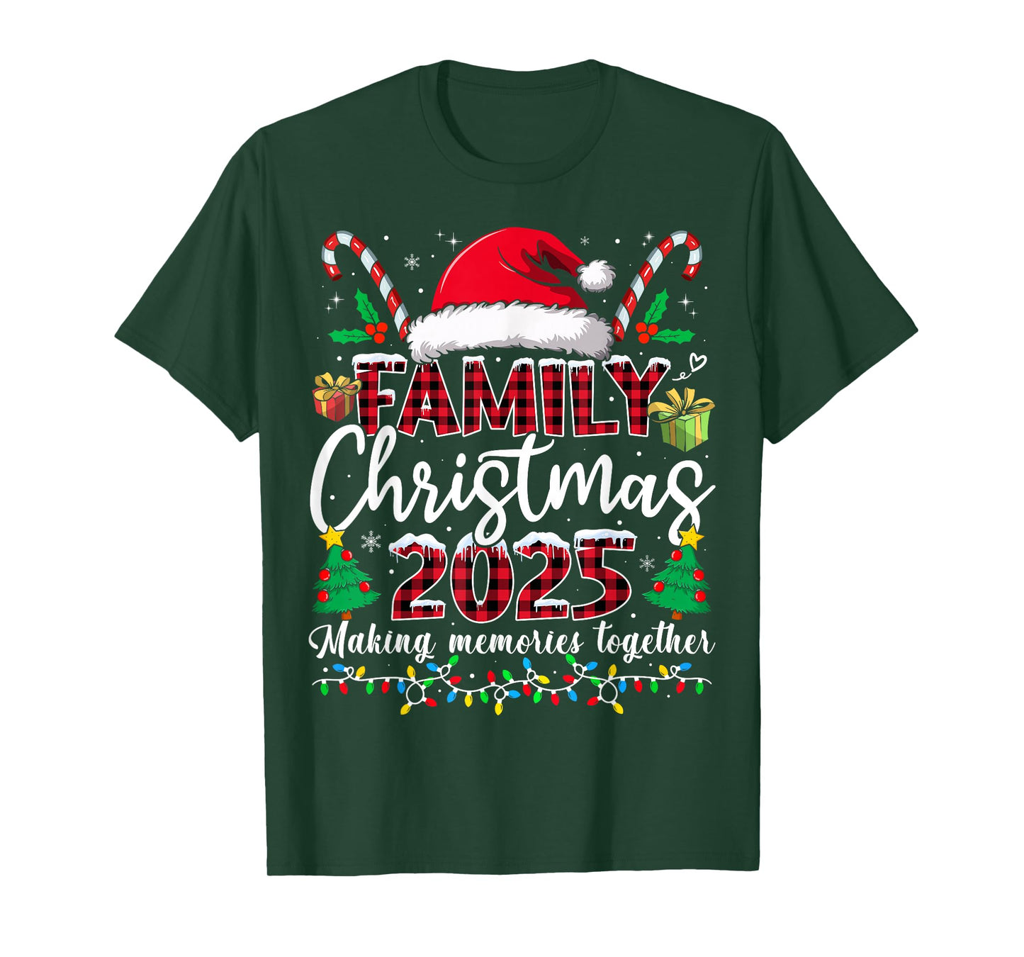 Family Christmas 2025 Matching Outfit Xmas Squad Santa T-Shirt