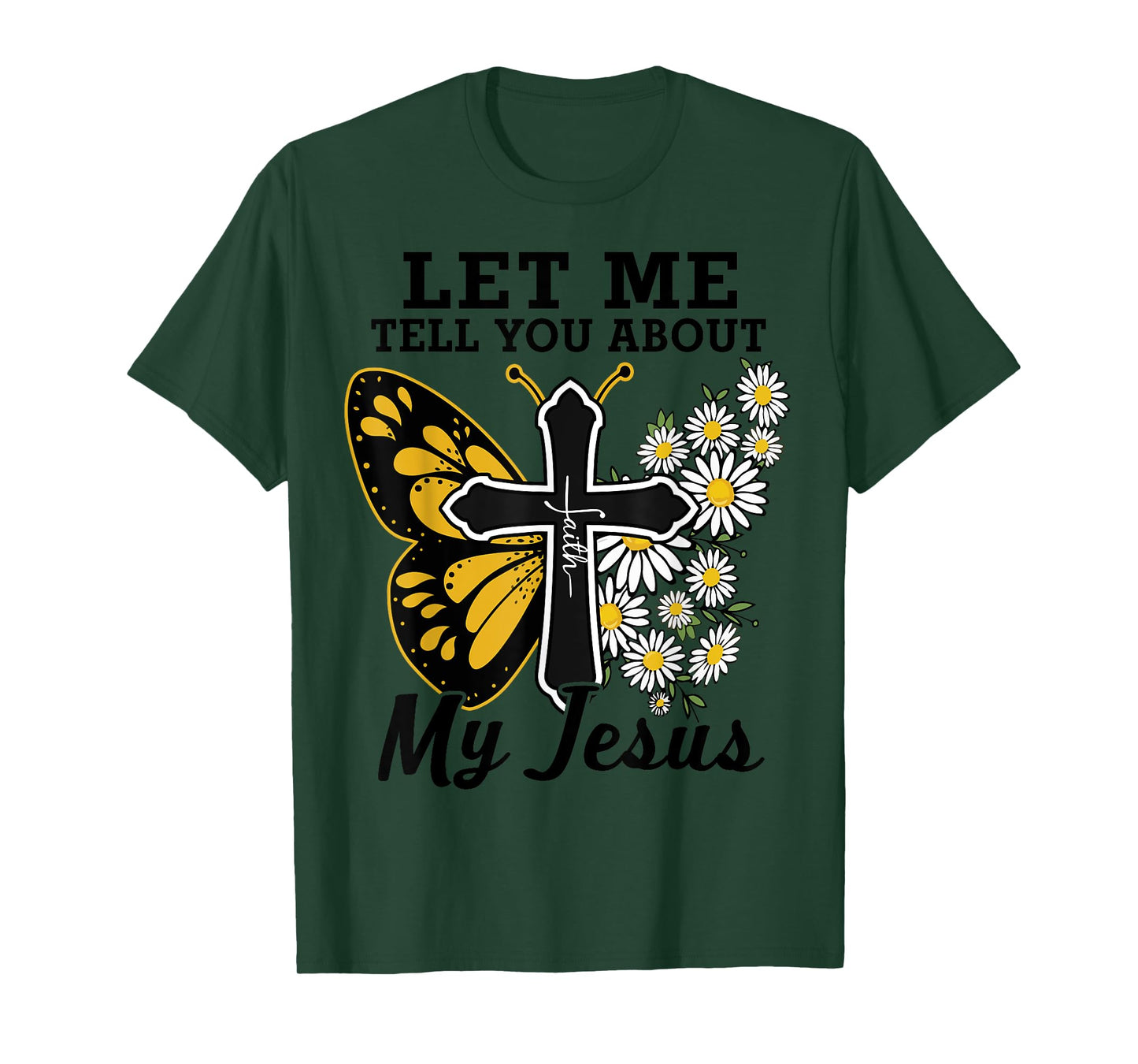 Lets Me Tell You About Jesus Teen Girl Women Cute Christian T-Shirt