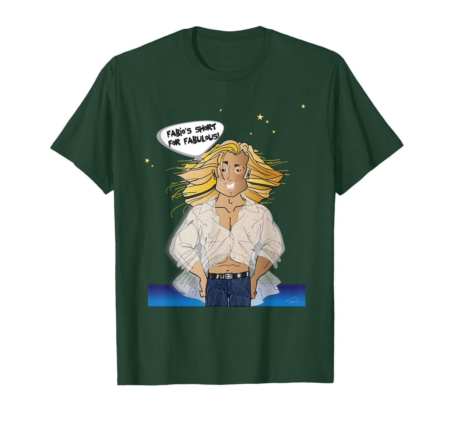 Funny Fabio "look-a-like" Tee T-Shirt