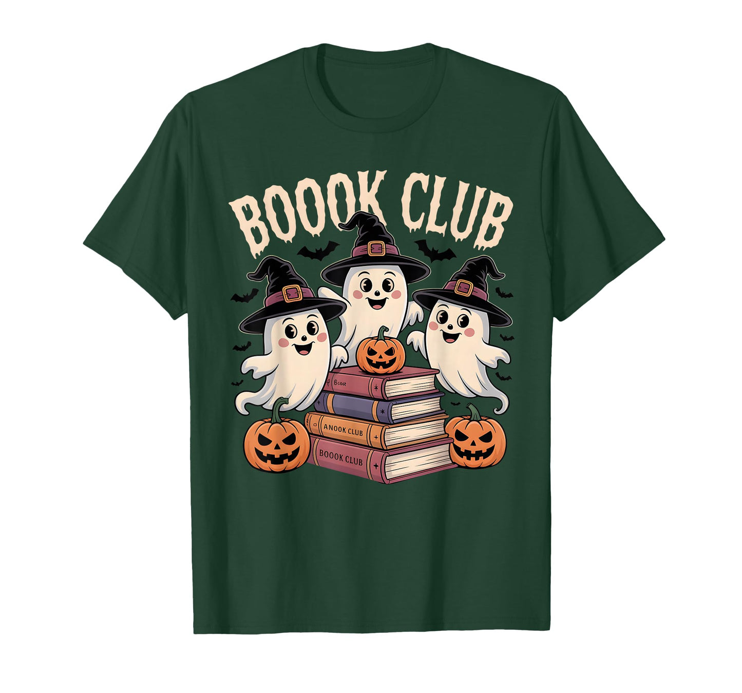 Boo Ghost Book Club Books Halloween Teacher School Outfit T-Shirt