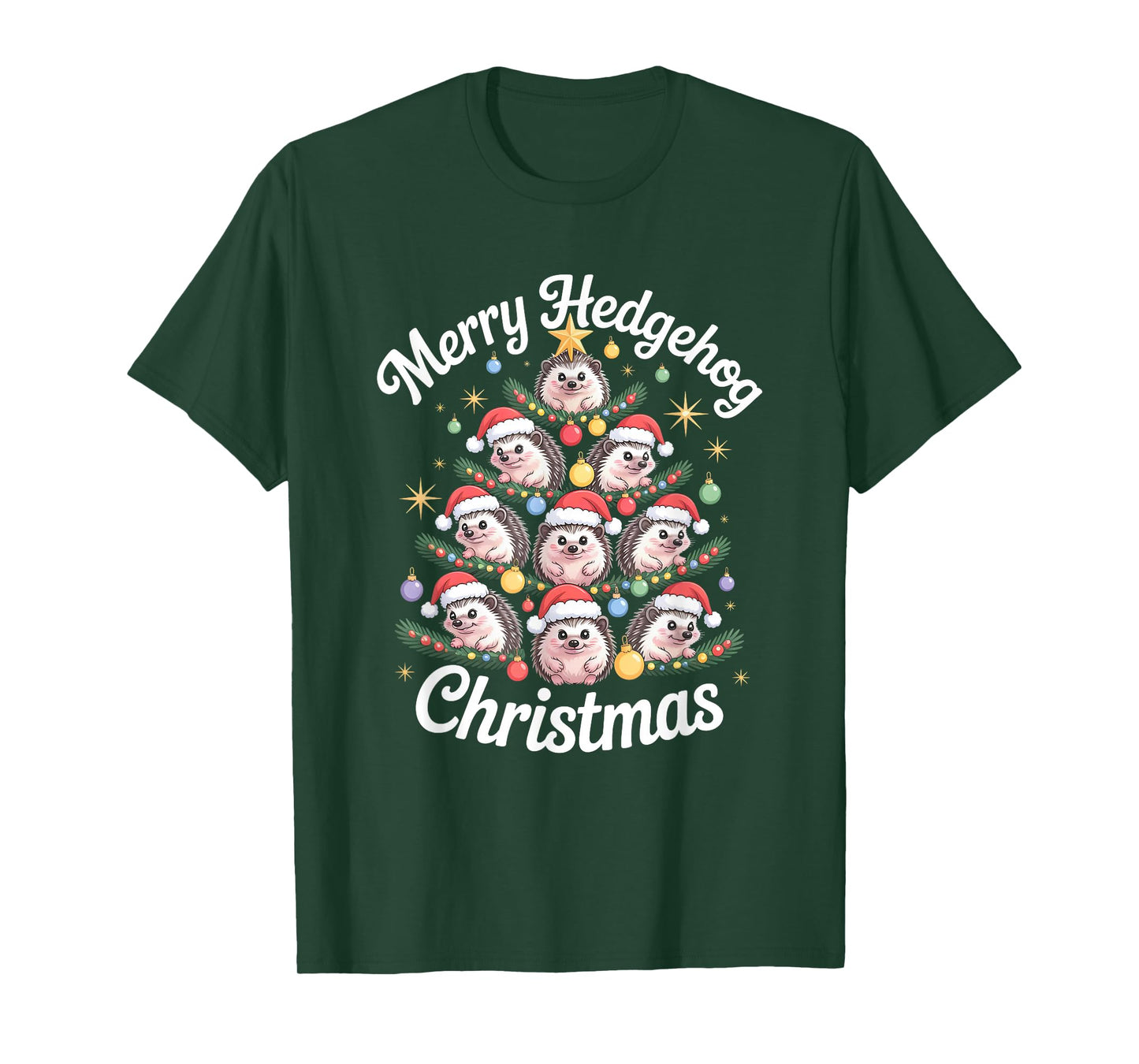 Hedgehog Christmas Tree T-Shirt