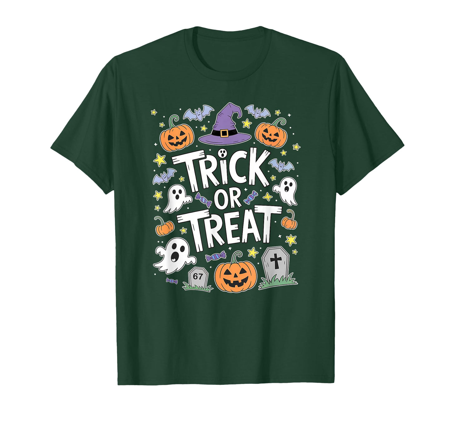 Trick or Treat Cute Doodle Halloween T-Shirt