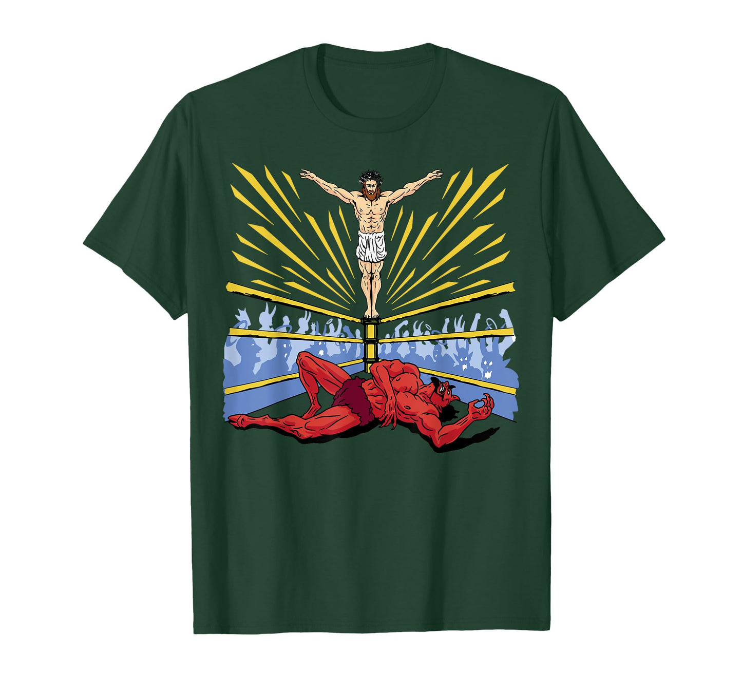 Jesus Wrestling Satan T-Shirt