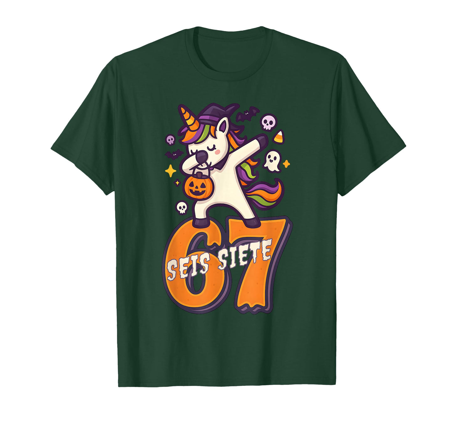 SEIS Siete Spanish Halloween 67 Boys Kids Six Seven Espanol T-Shirt