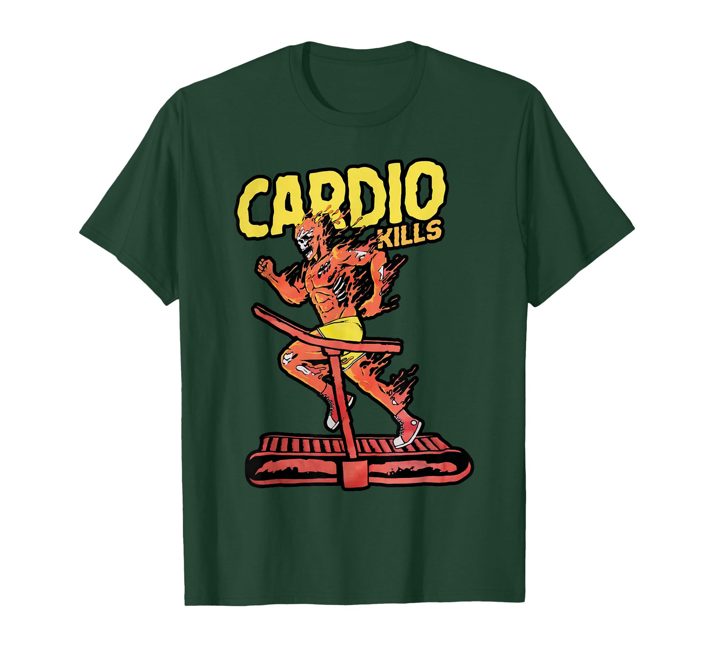 Cardio Kills Skeleton Skull Funny Running Marathon Runner T-Shirt