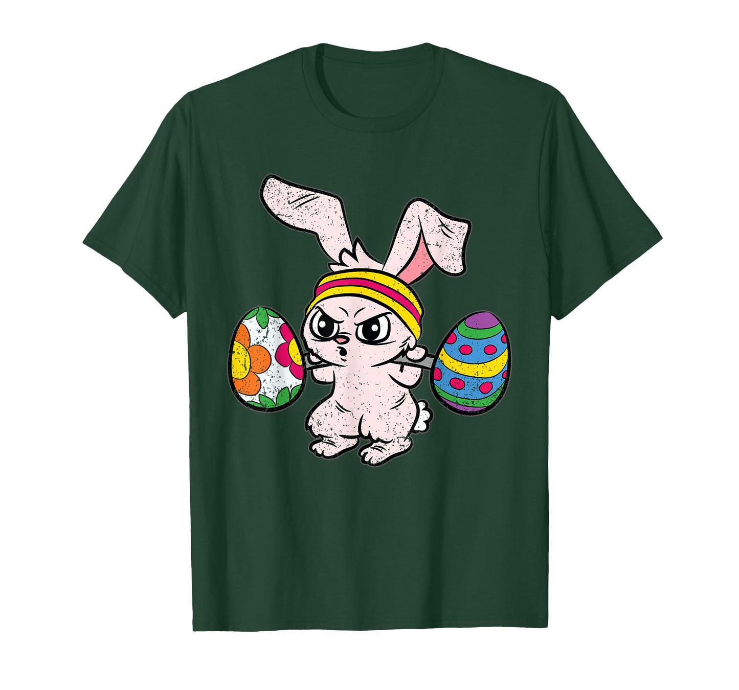 Bunny Weight Lifting Easter Cute Gym Workout Fitness Lover T-Shirt