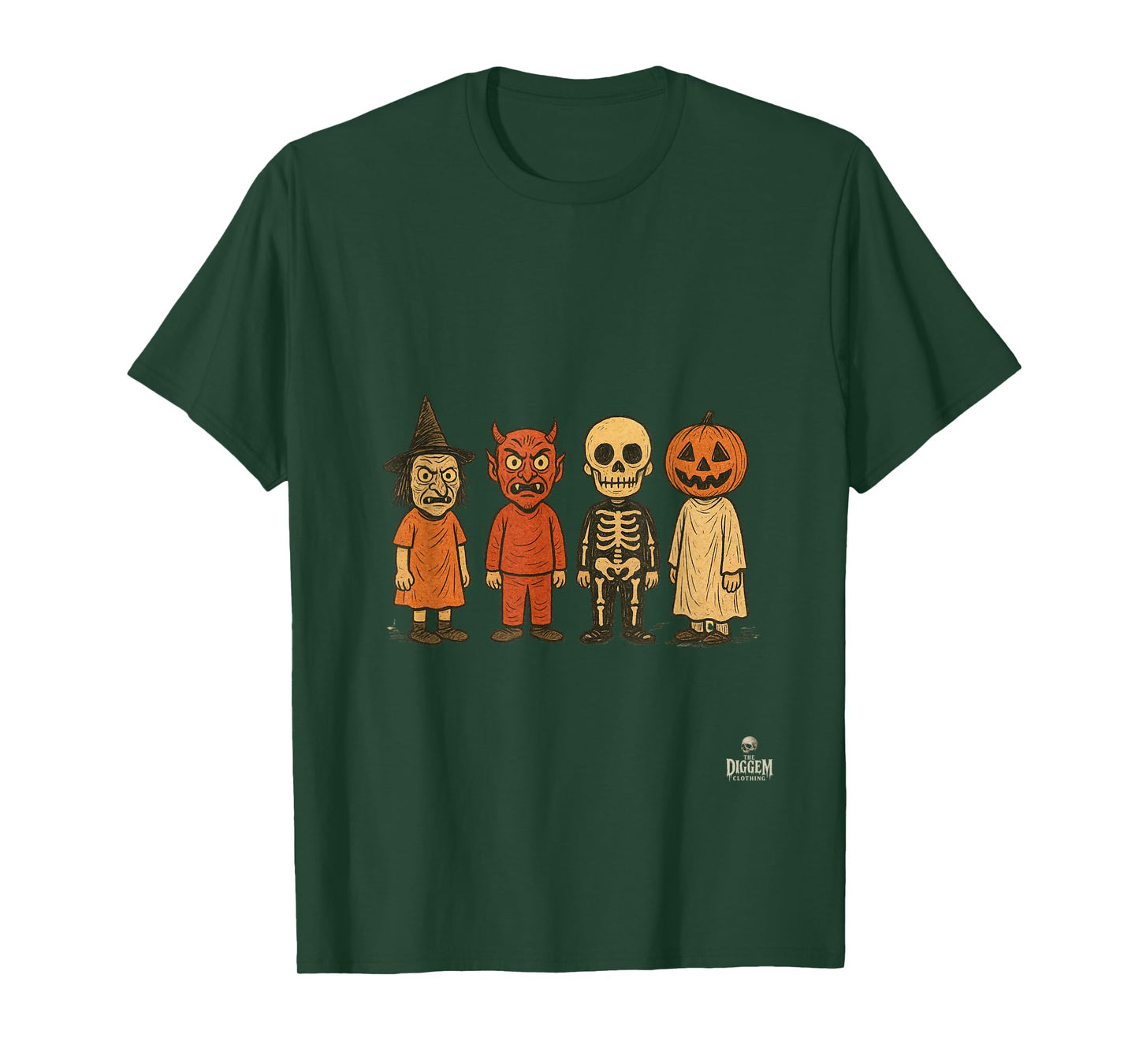 Vintage Halloween Kids in Classic Costumes T-Shirt
