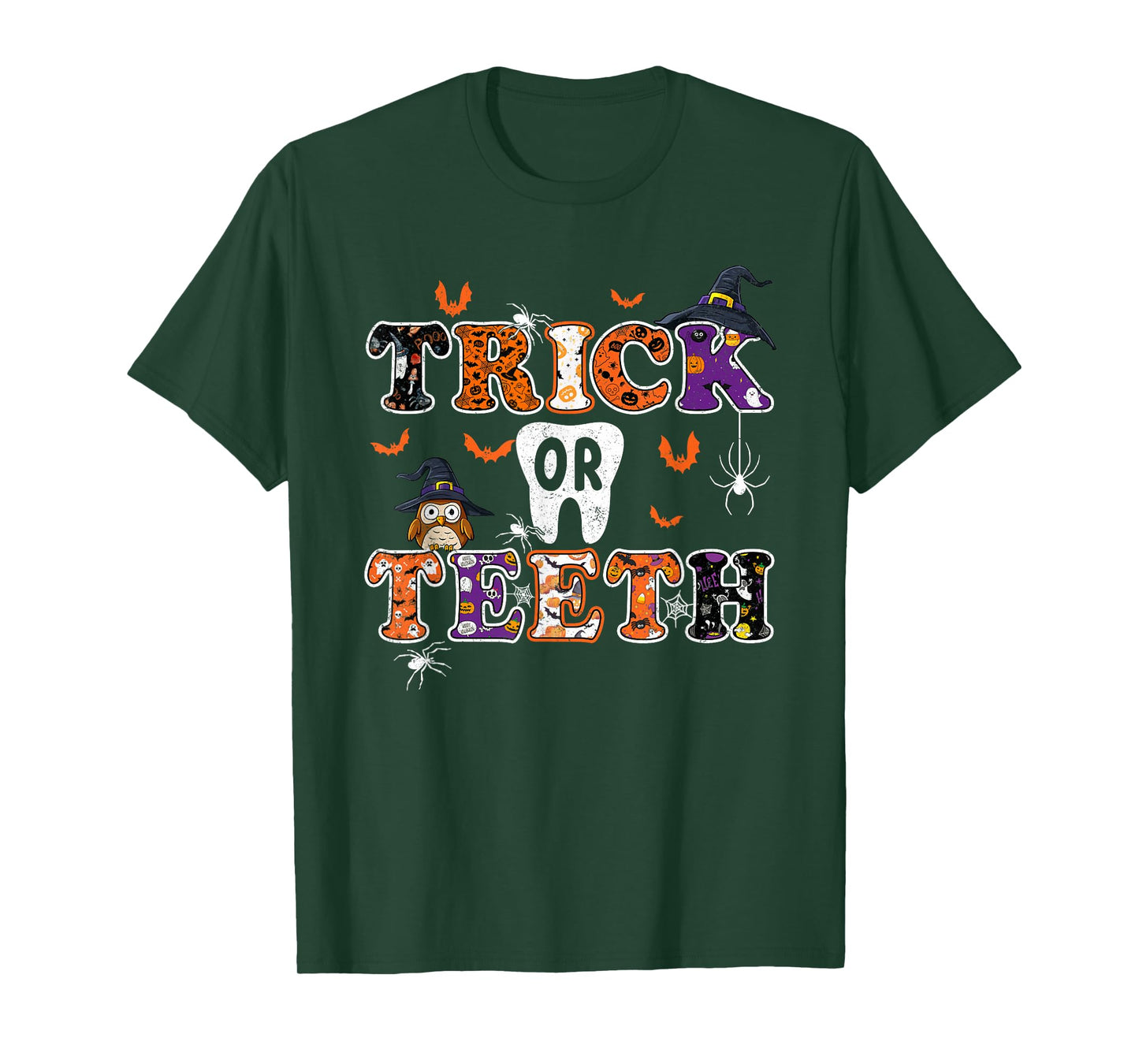 Trick Or Teeth Dental Squad Funny Halloween Dental Costume T-Shirt