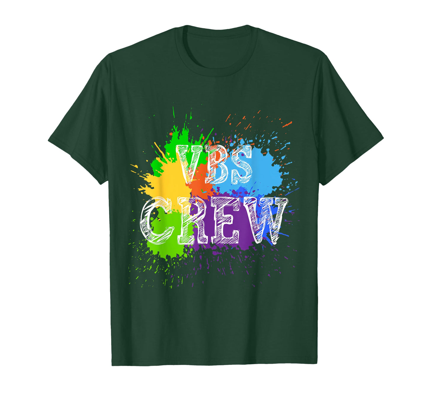 VBS Crew Design Paint Splatter Vacation Bible School Apparel T-Shirt