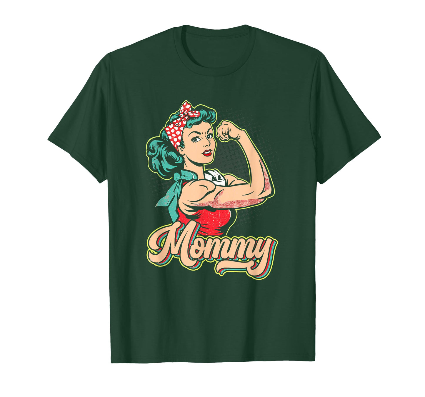 Mommy Muscle Retro Weightlifting And Bodybuilding Gym Mom T-Shirt