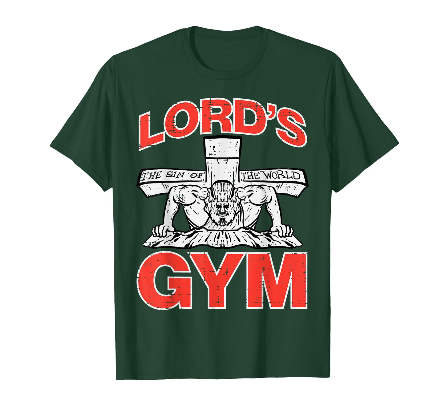 Lords Gym Jesus Push Ups Christian Workout Fitness Men Women T-Shirt