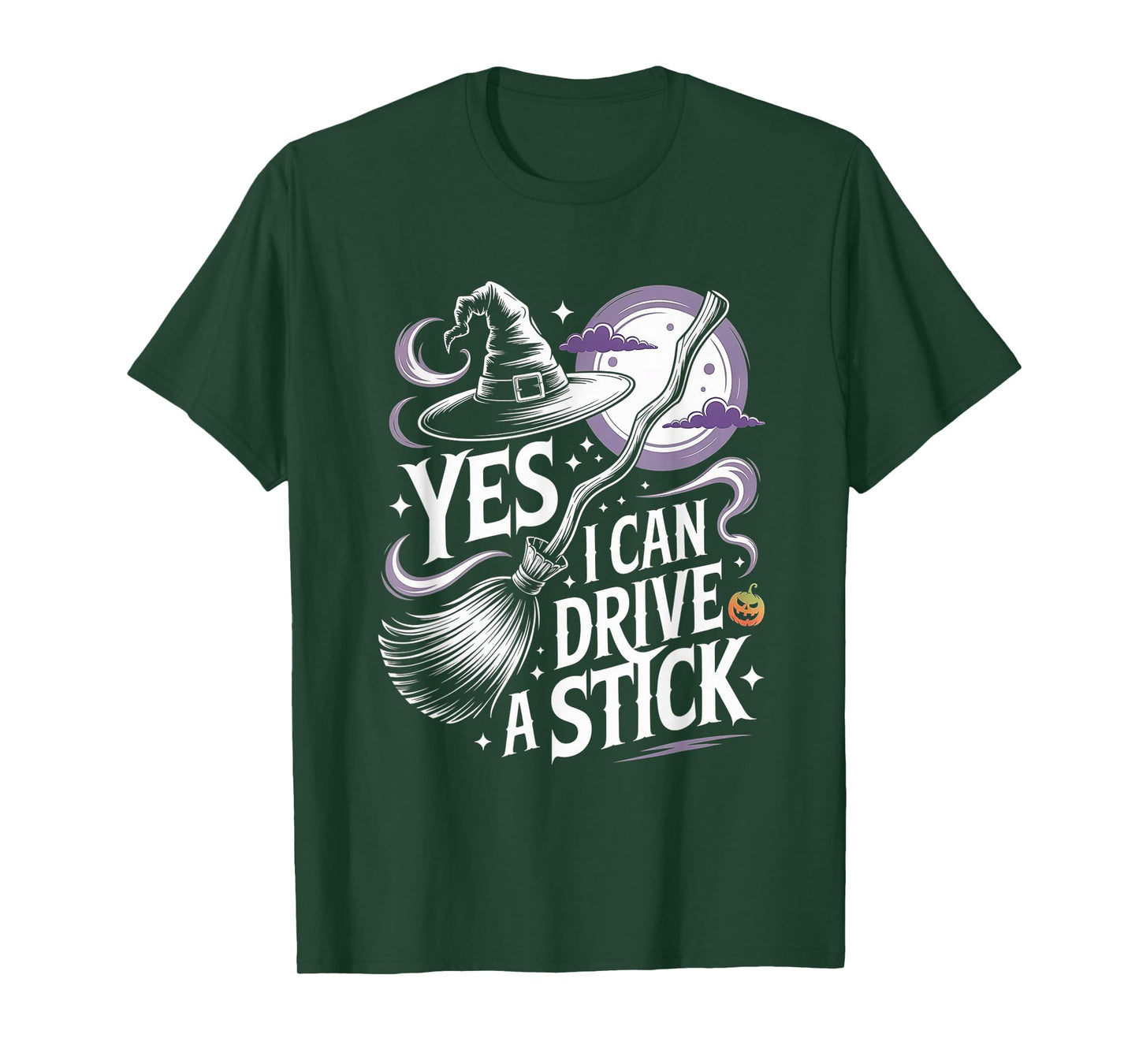 Funny Witch Broomstick Halloween Quote Graphic Design T-Shirt
