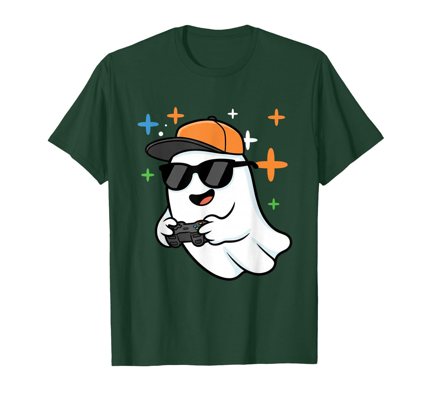 Halloween Boys Kids Ghost Gamer Scary Costume Gaming Men T-Shirt