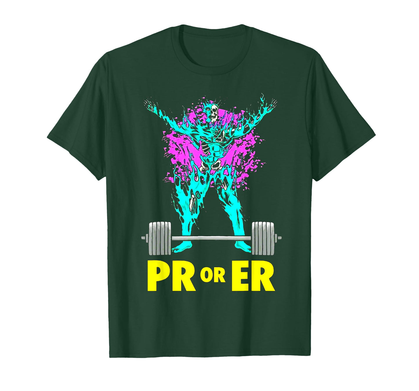 PR Or Er Weightlifting Bodybuilding workout Musclebuilding T-Shirt