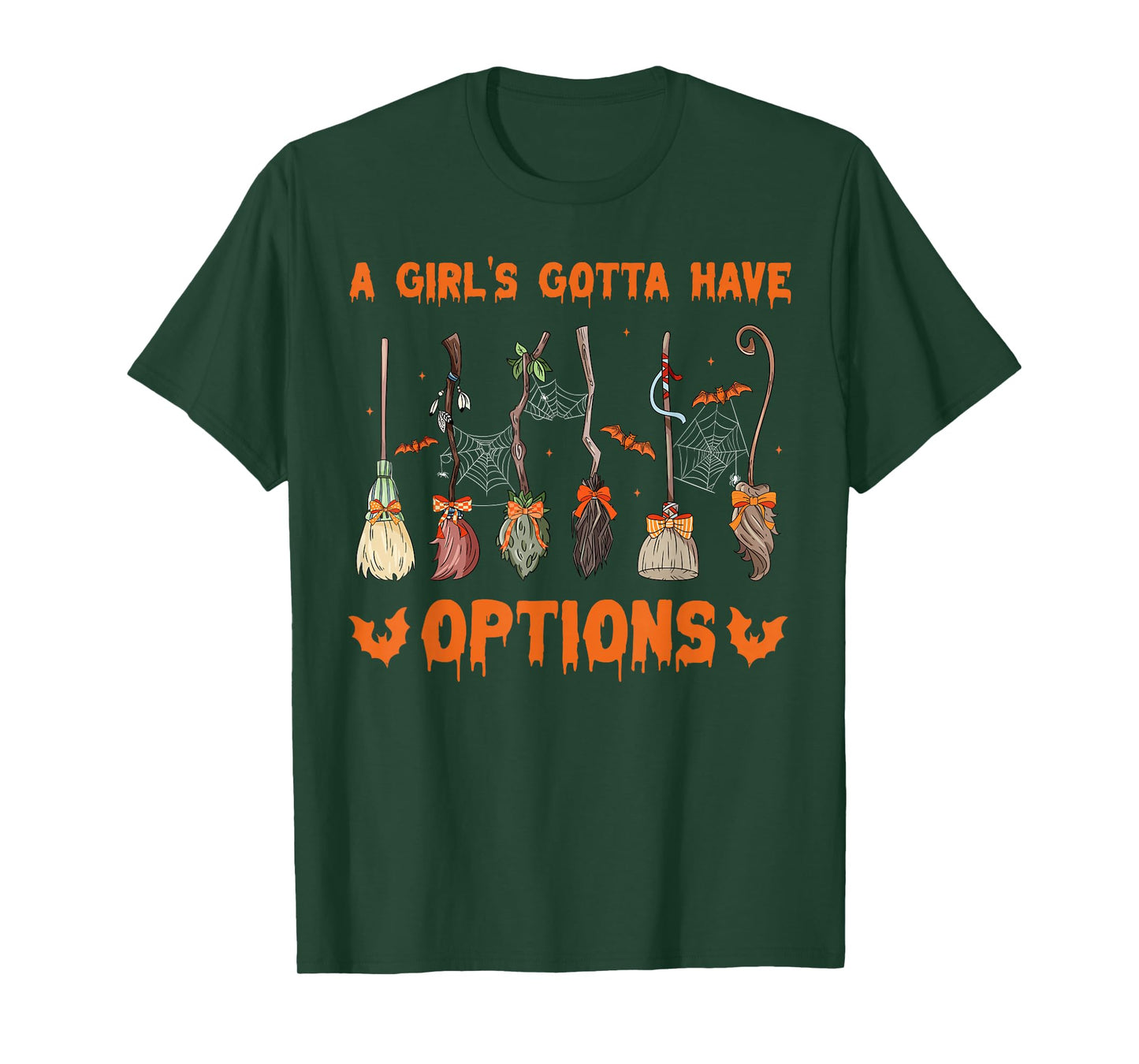 Retro A Girl’s Gotta Have Options Spooky Witches Halloween T-Shirt